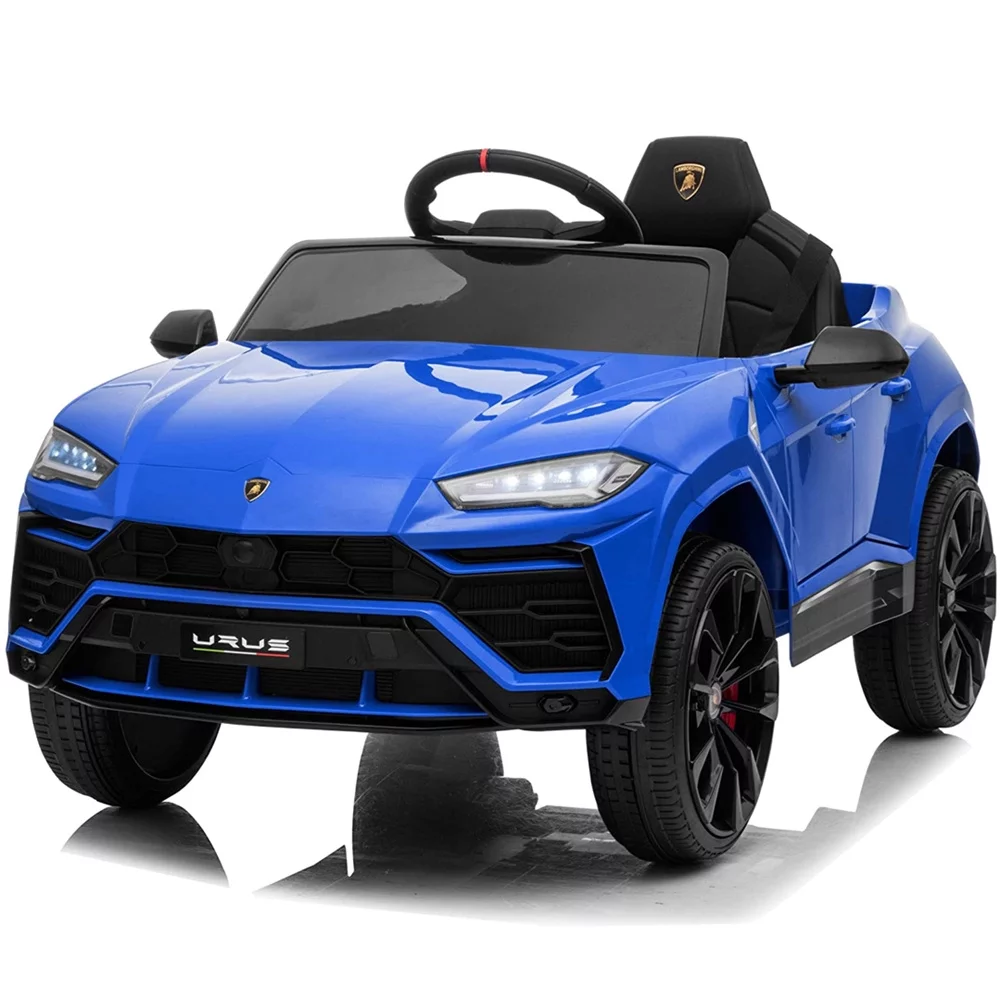 Lamborghini Urus 12V Electric Powered Ride on Car Toys for Girls Boys, Black Kids Electric Vehicles Ride on Toys with Remote Control, Foot Pedal, MP3 Player and LED Headlights, CL61 - Womvr