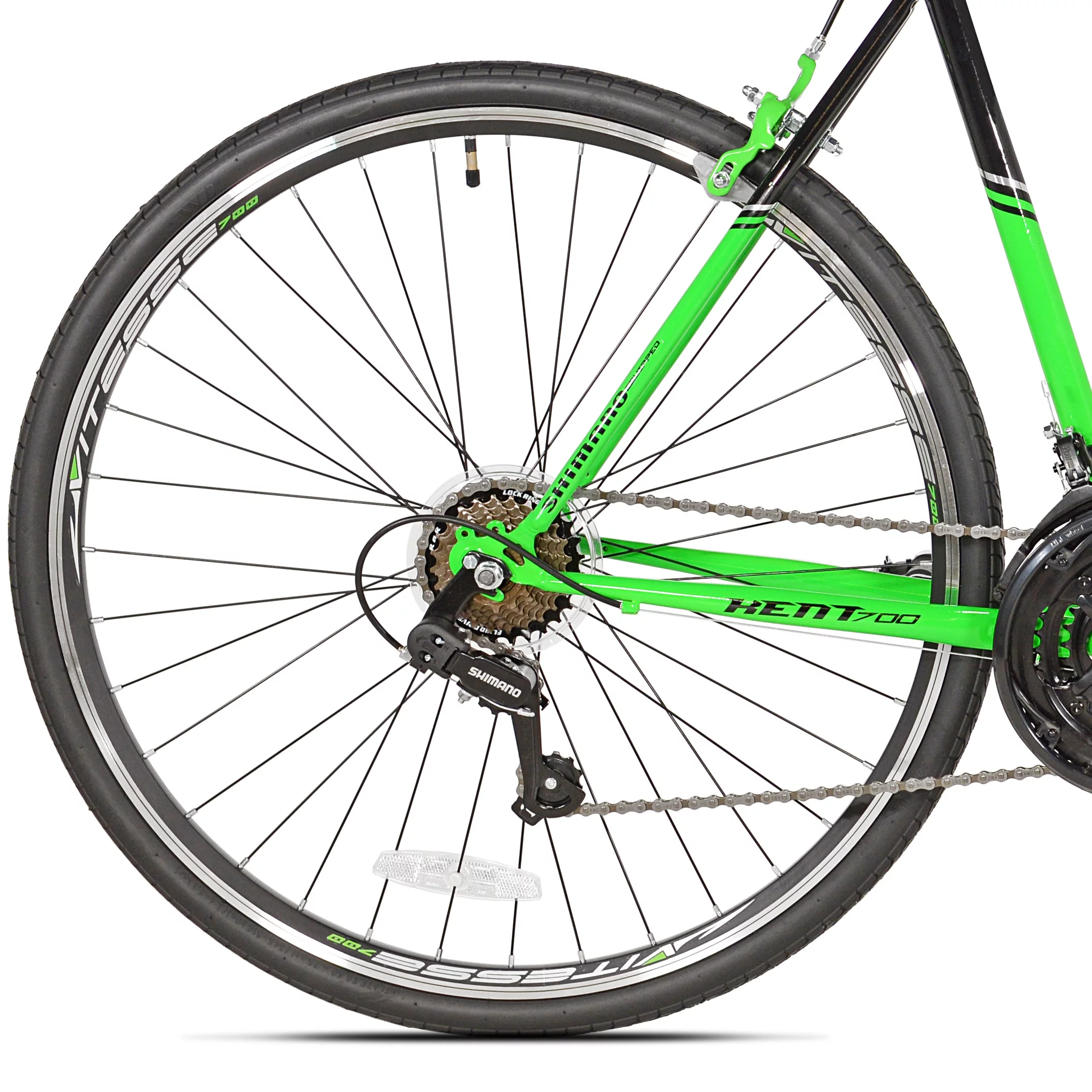 Kent 700c RoadTech Men's Bike, Black/Green - Womvr