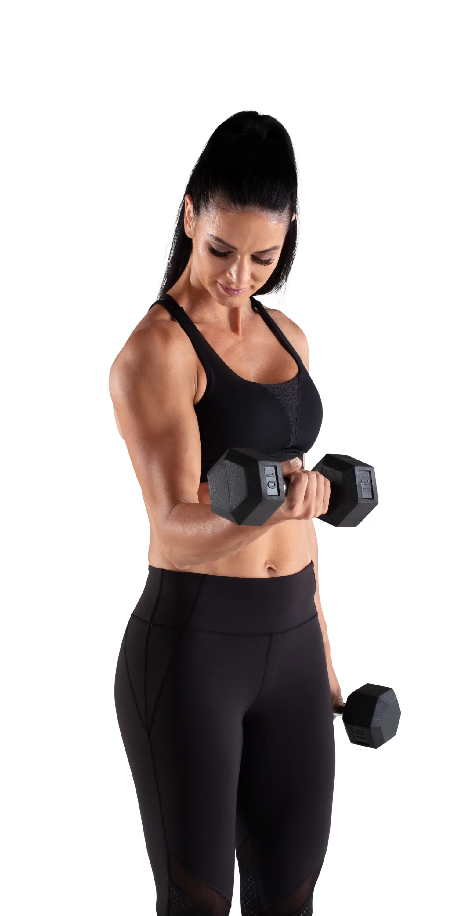 Weider Rubber Hex Dumbbell, 45 lbs - Sold Individually - Womvr