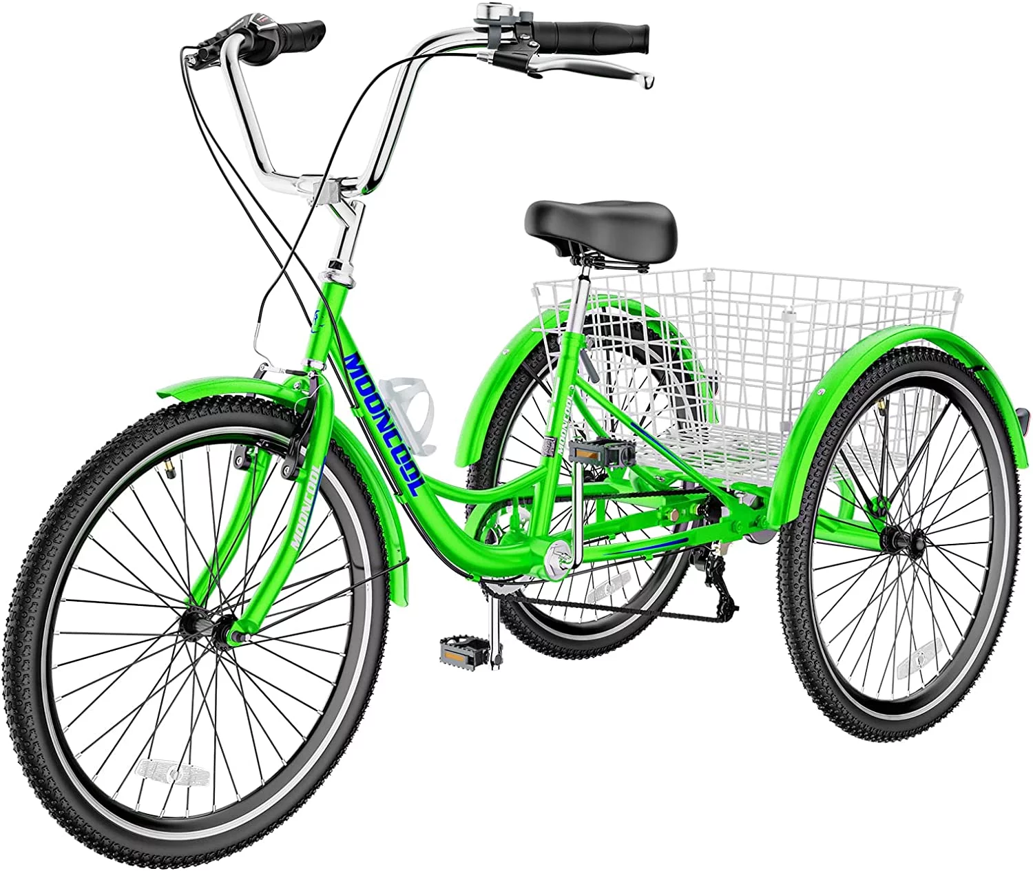 Adult Tricycles, 7 Speed Adult Trikes 24/26 inch 3 Wheel Bikes, Cruise Bike with Basket for Seniors, Women, Men for Recreation, Shopping, Exercise, Multiple Colors - Womvr
