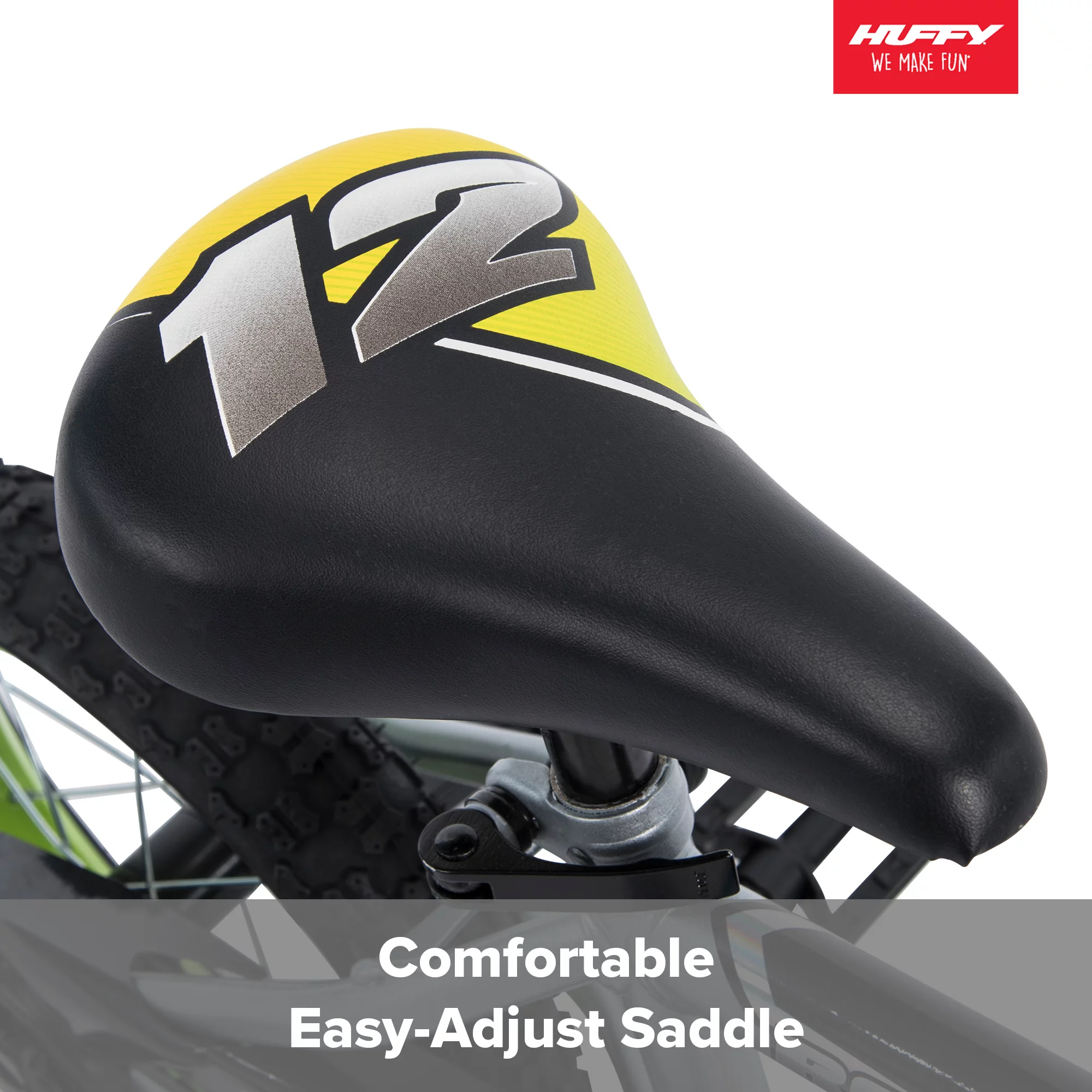 Huffy 12 in. Rock It Kids Bike, for Boys Ages 3 and up Years, Child, Grey Matte and Lime - Womvr