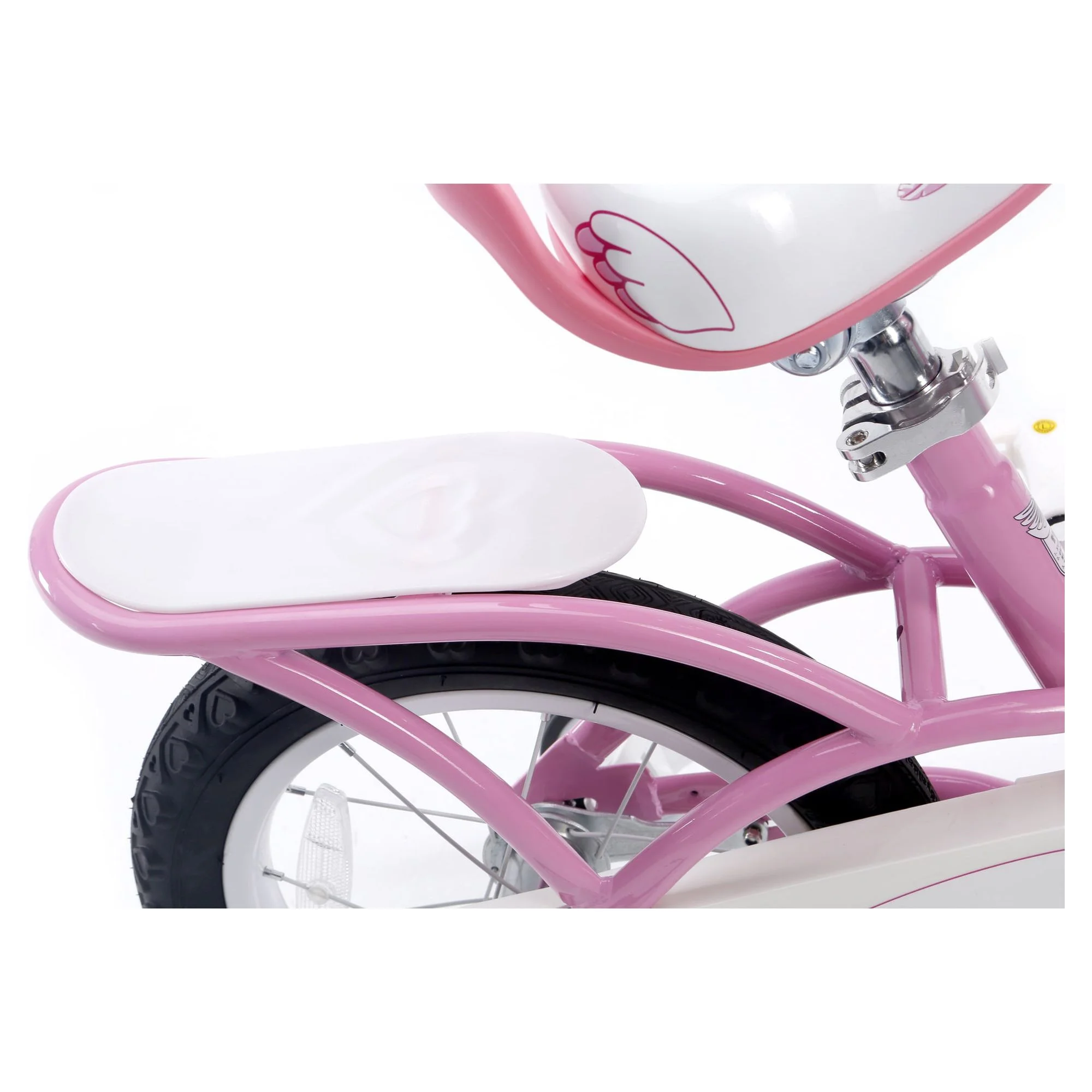 Royalbaby Little Swan Light Pink 16 Girl's Bicycle With Training Wheels and Basket - Womvr