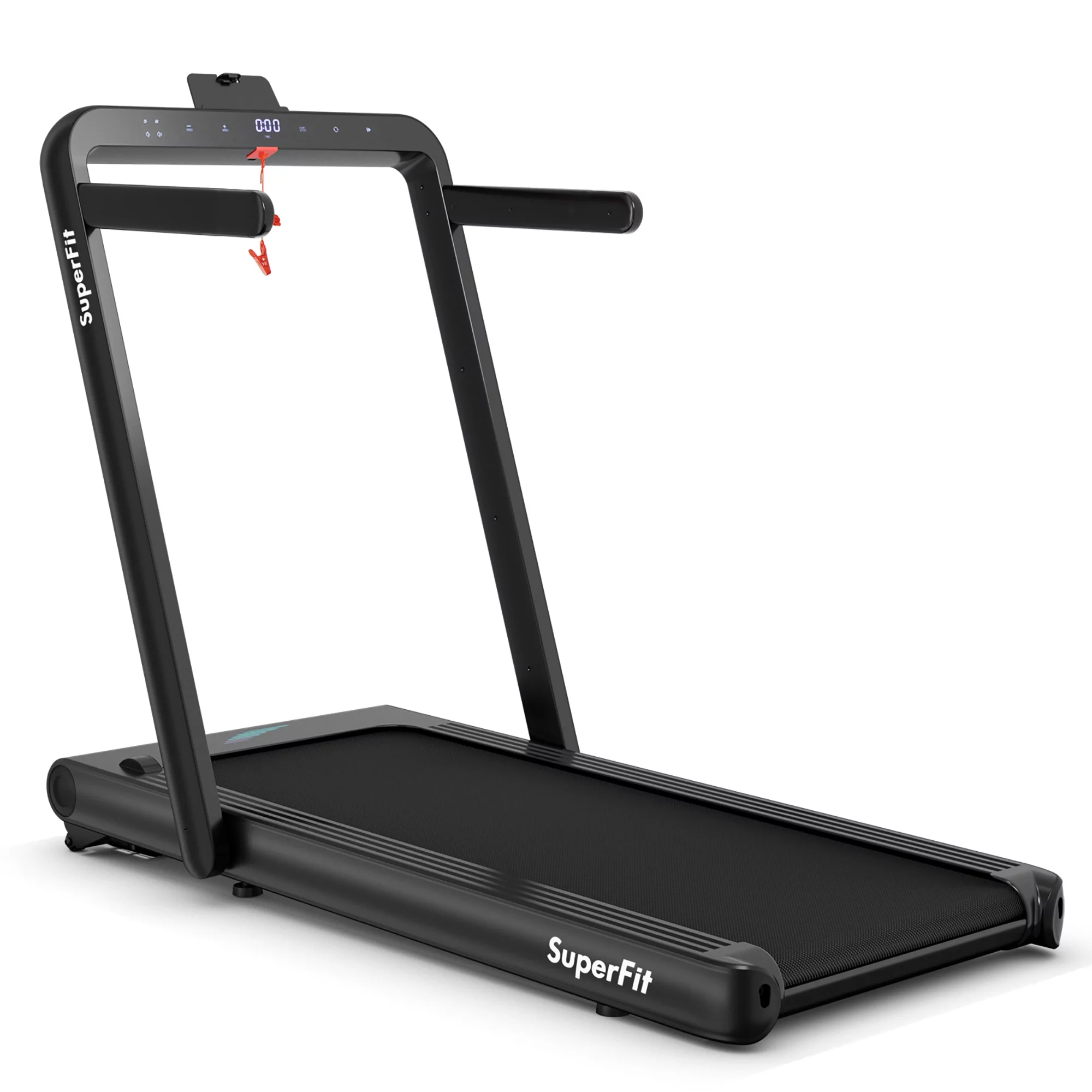 SuperFit 4.75HP 2 In 1 Folding Treadmill W/Remote APP Control White - Womvr