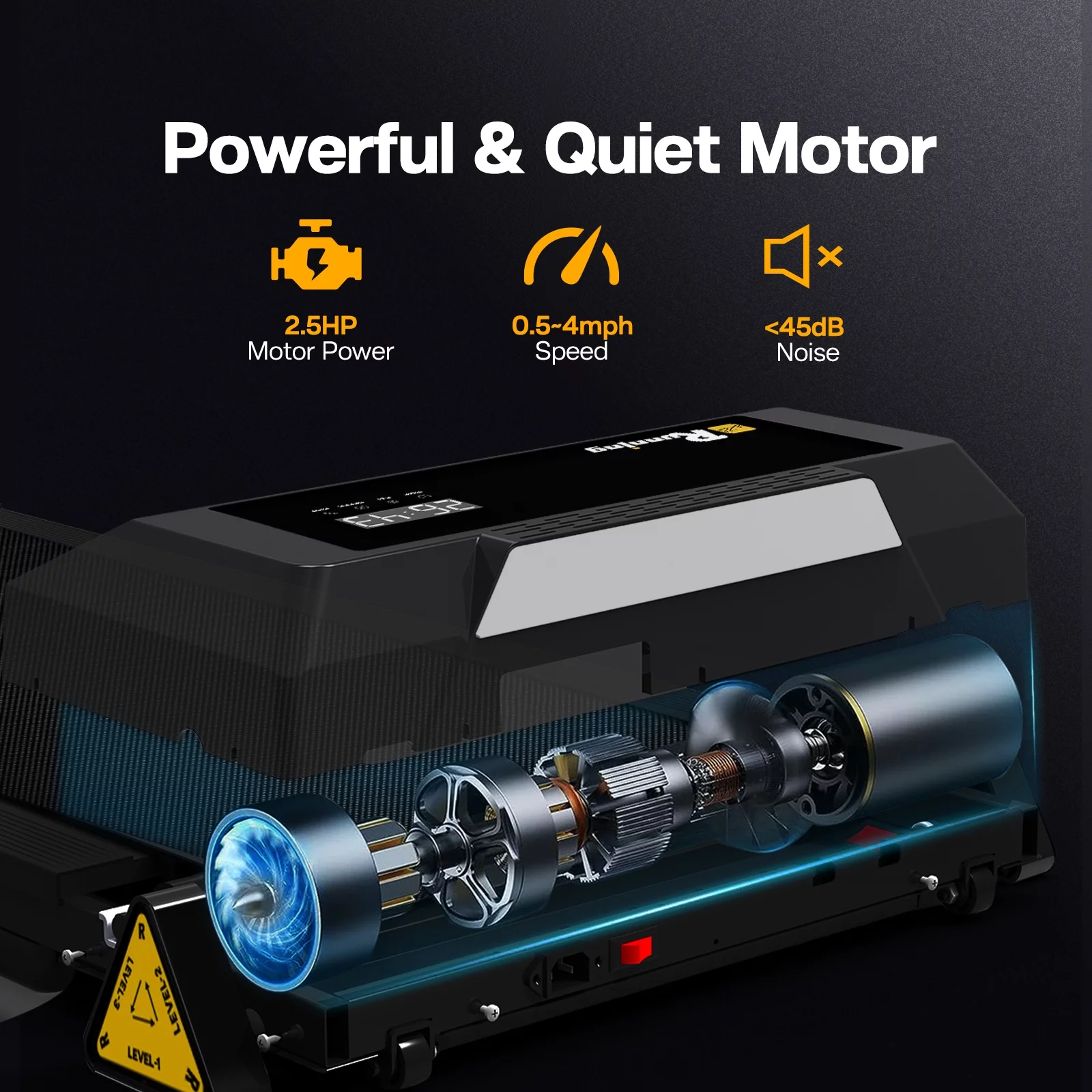 Aukfa Under Desk Treadmill, Slim Walking Pad for Home Office Workout, 245 lb Capacity, 4 mph Speed - Womvr