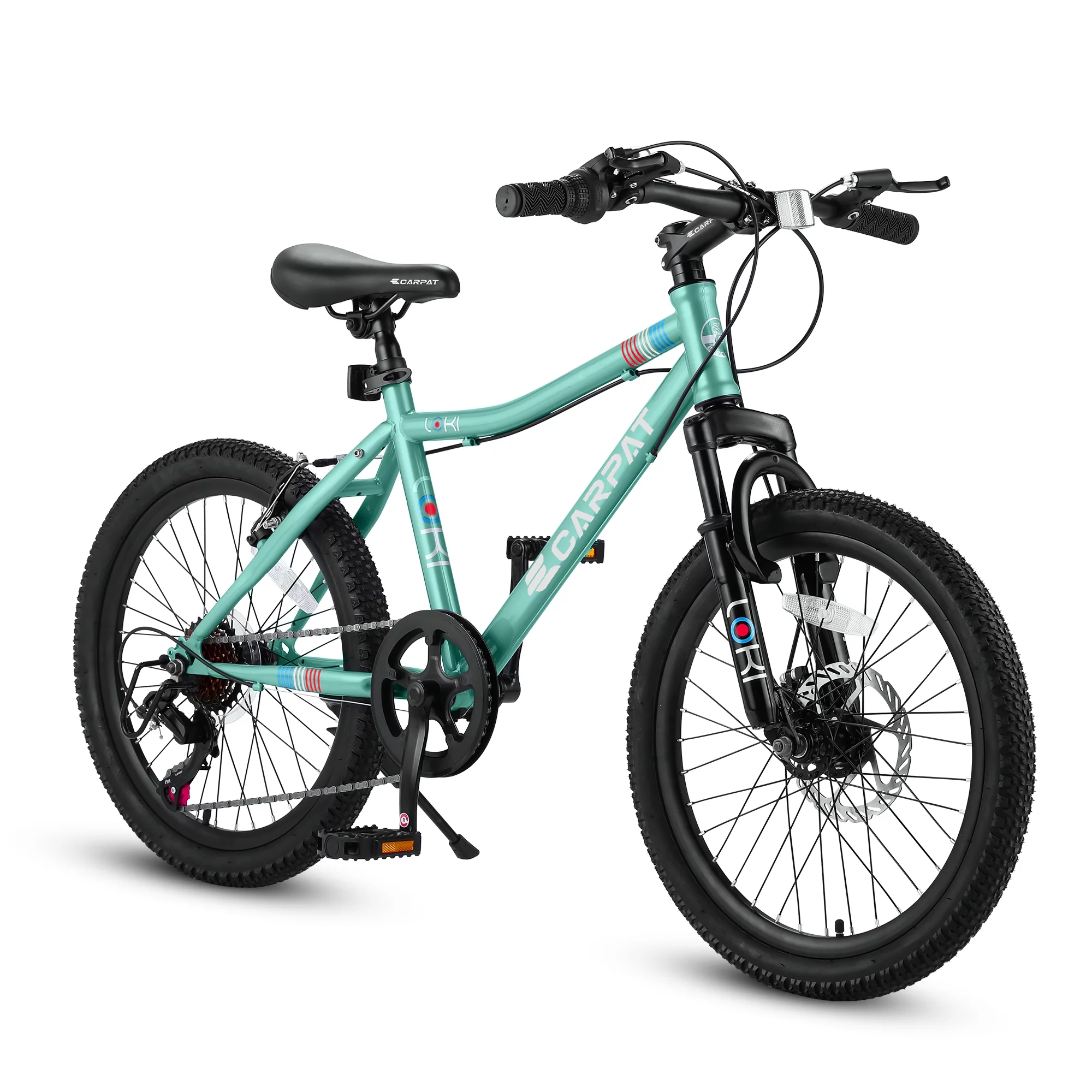 24 inch Mountain Bike, Shimano 21 Speed Drive, Dual Disc Brake, Front Suspension MTB For Boy Girl - Womvr