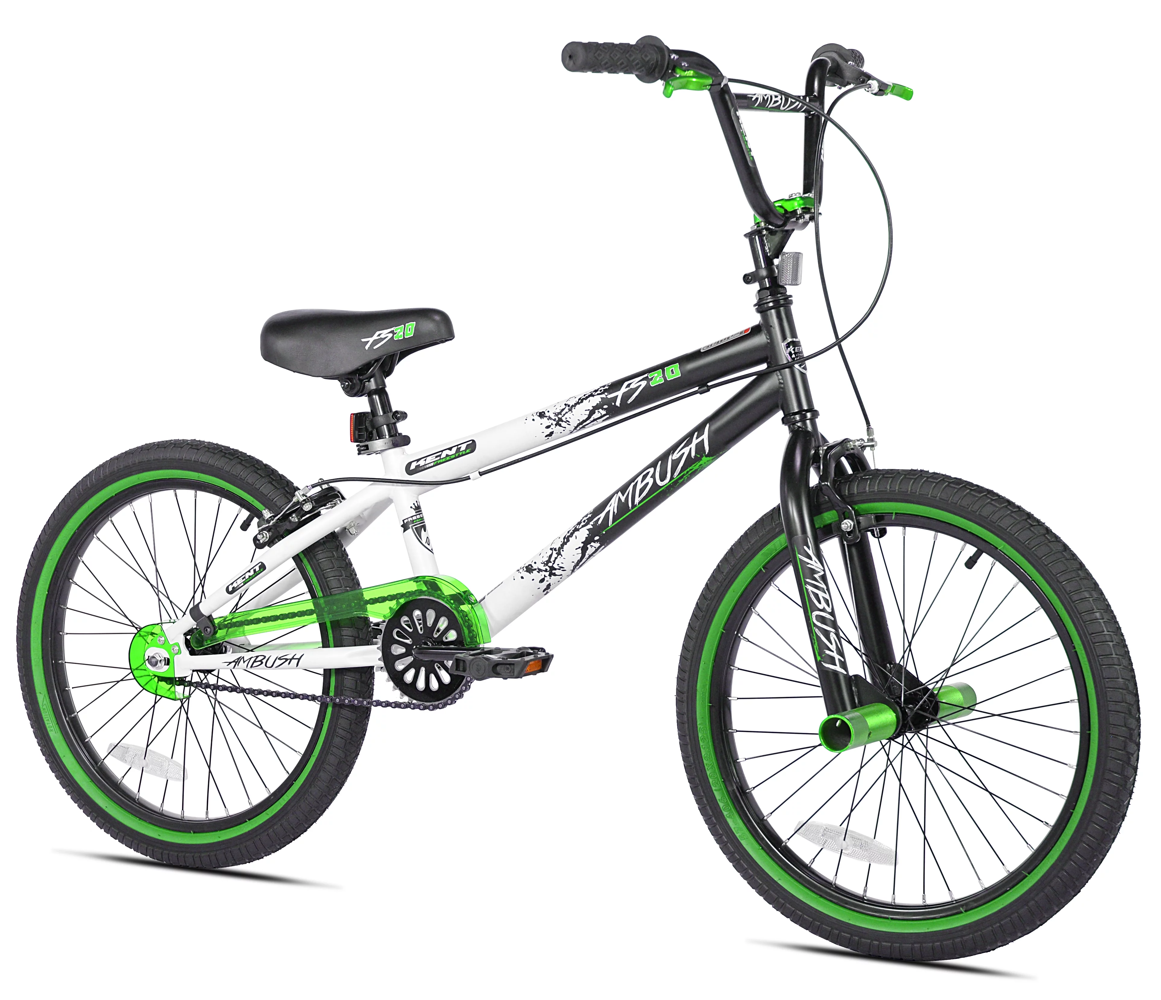 Kent 20 In. Ambush Boy's BMX Bike, Black with Blue and white accents - Womvr