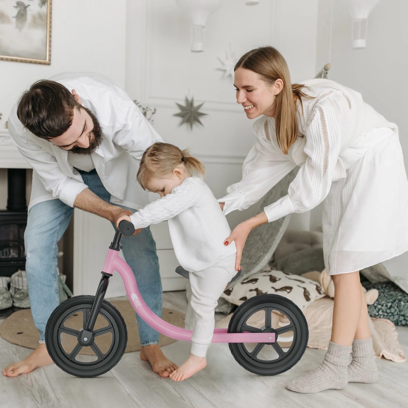 KORIMEFA Toddler Balance Bike - Lightweight Toddler Bike for 2, 3, 4, 5 Year Old Boys and Girls - No Pedal Bikes for Kids with Adjustable Handlebar and seat - Aluminium, EVA Tires - Training Bike - Womvr