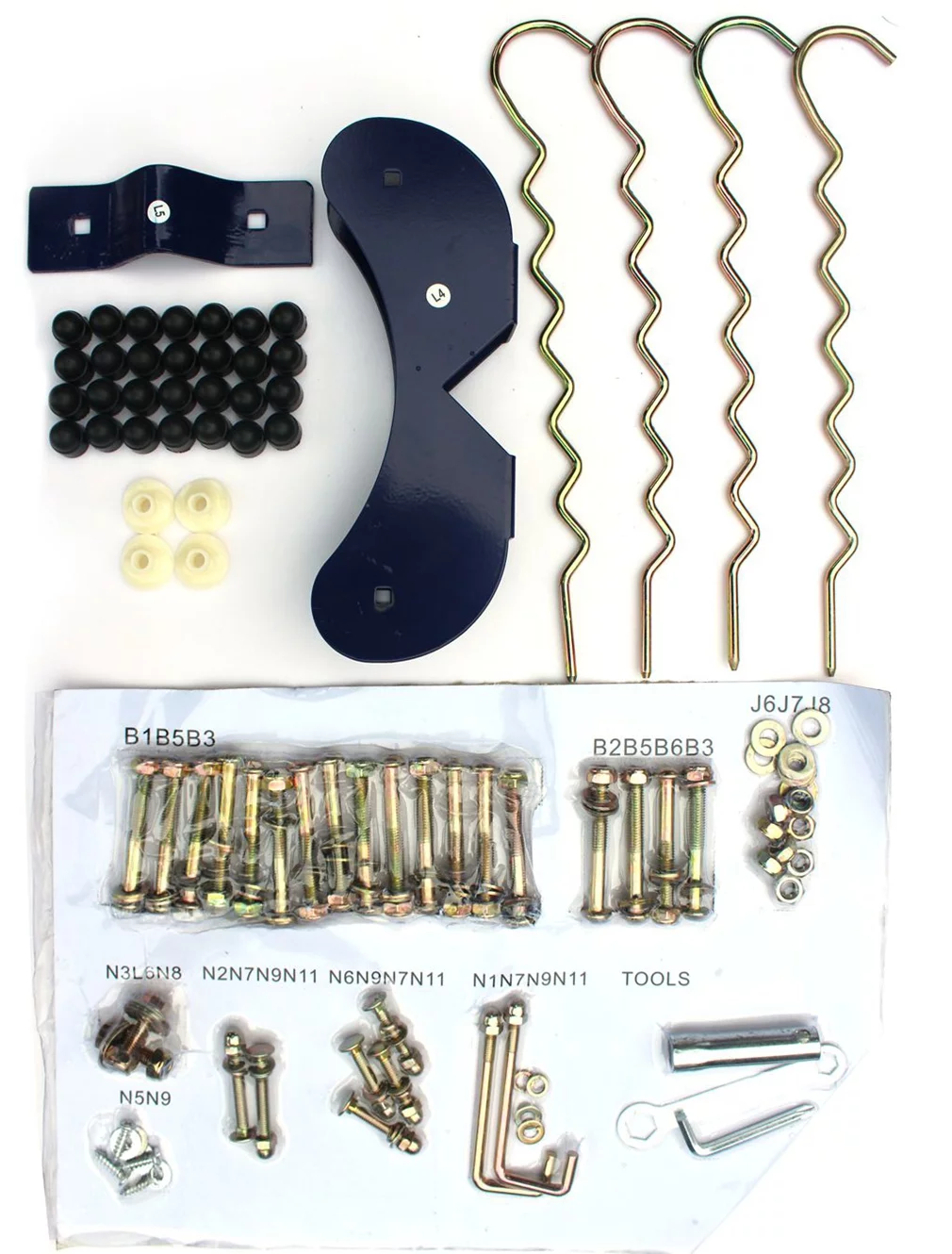 5 in 1 Metal Swing Set for Outside, Kids Backyard Swing Set with Swing Chair, Slide, Glider, Ground Nail, Outdoor Backyard Playground Swing Sets for 3-8 Year, Max Weight 700 lbs - Womvr