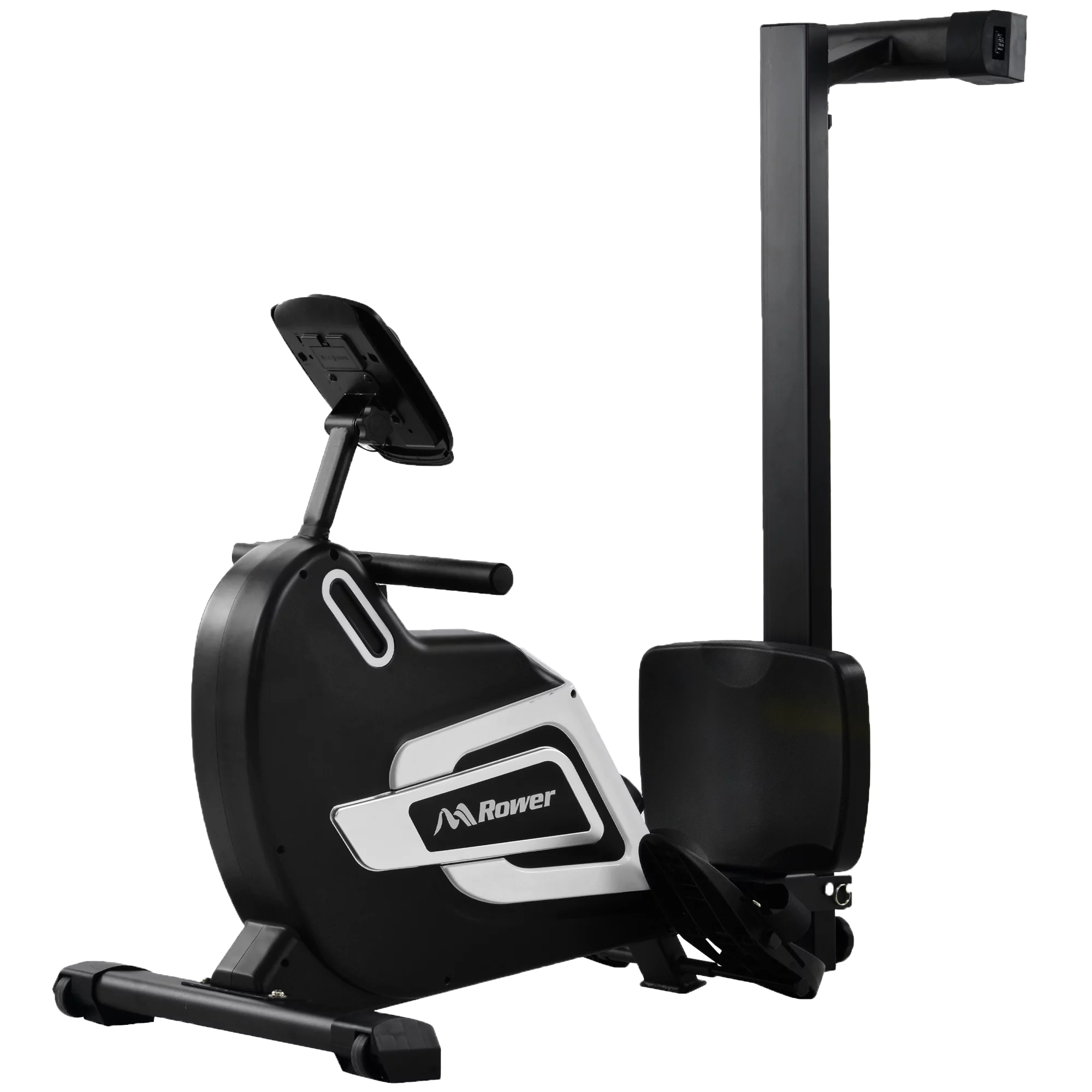 MS Rowing Machine Folding Rower with 14 Levels of Resistance Adjustable LCD Monitor and Tablet Holder - Womvr