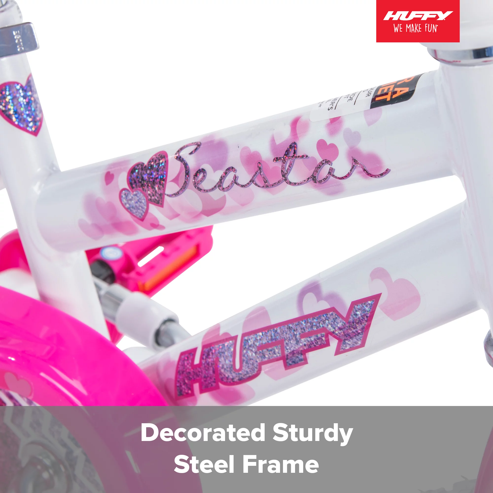 Huffy 12 in. Sea Star Kids Bike for Girls Ages 3 and up Years, Child, White - Womvr