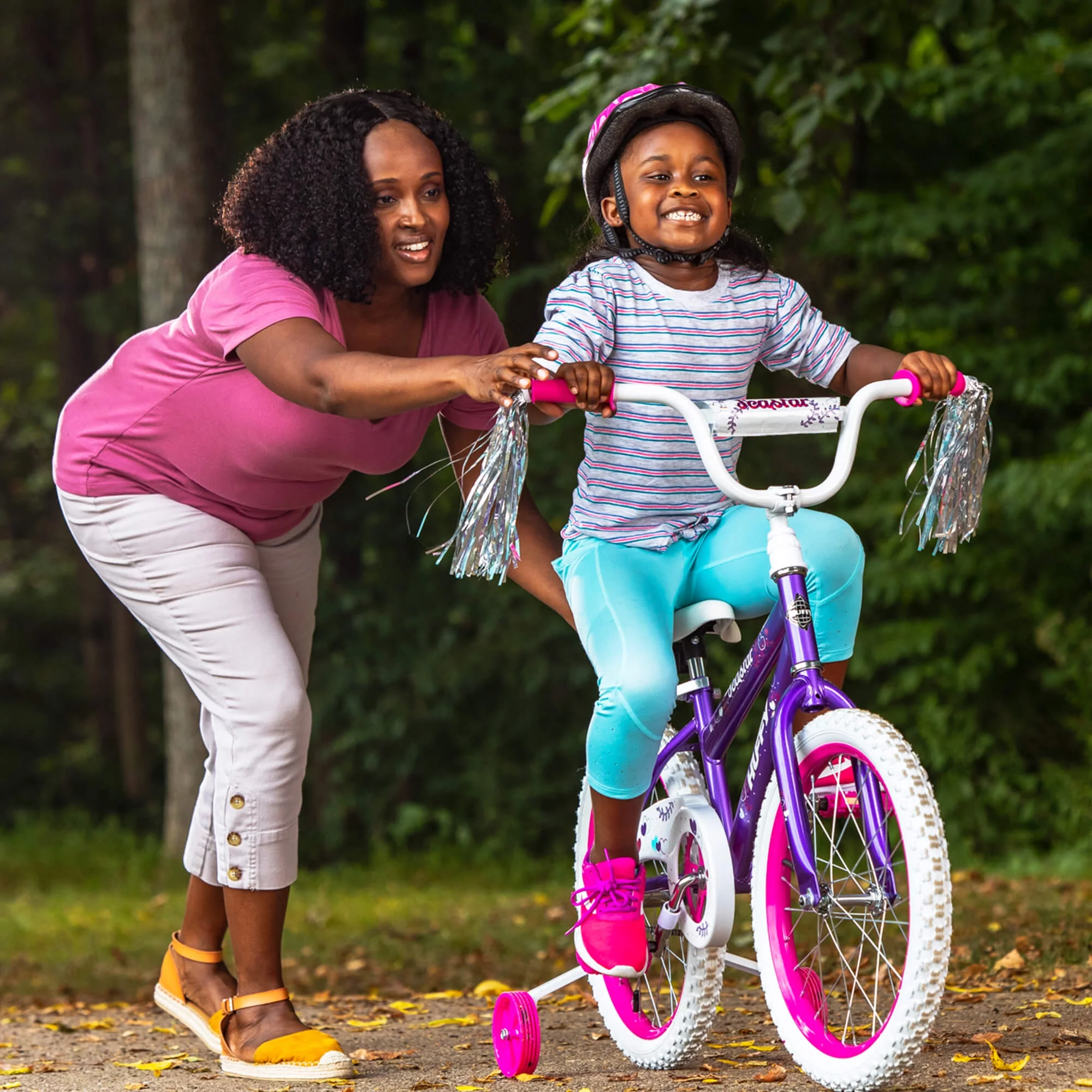 Huffy 18 in. Sea Star Kids Bike for Girls Ages 4 and up,Child, Metallic Purple - Womvr