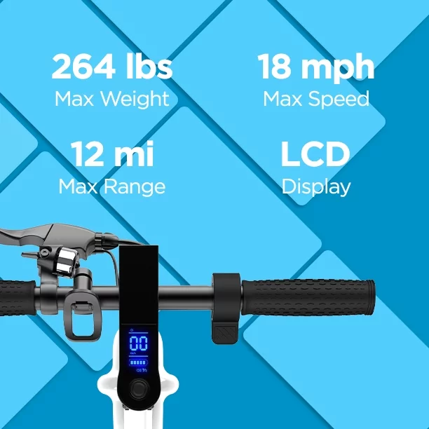 Hover-1 Alpha Electric Scooter, 18 mph Speed, 264 lb Max Weight, Black, UL 2272 Certified - Womvr