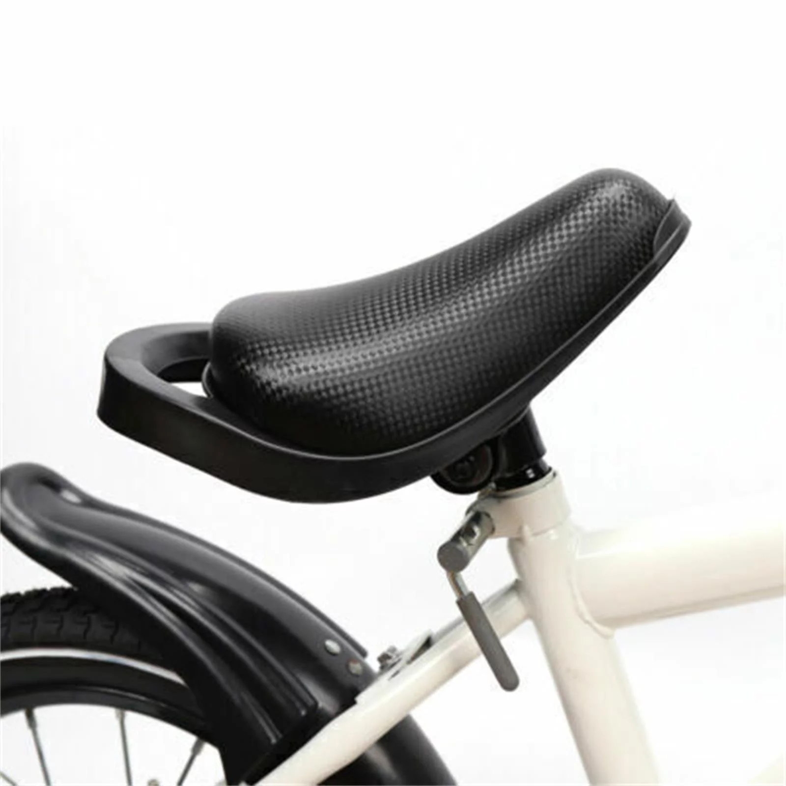 YIYIBYUS 14 Inch Kids Bike Boy Girl Safe Bicycle with Training Wheels and Adjustable Seat, White - Womvr