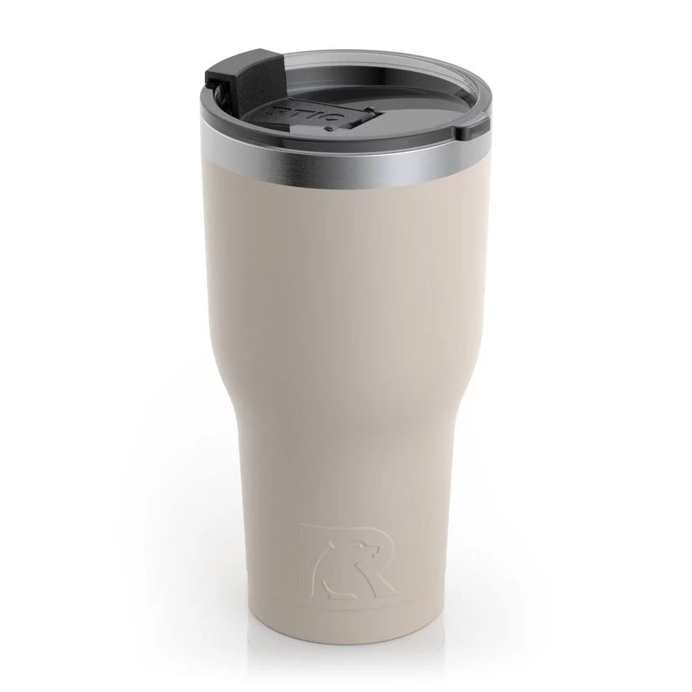 RTIC 30 OZ Insulated Tumbler Stainless Steel Coffee Travel Mug with Lid, Spill Proof, Hot Beverage and Cold, Portable Thermal Cup for Car, Camping, Deep Harbor - Womvr