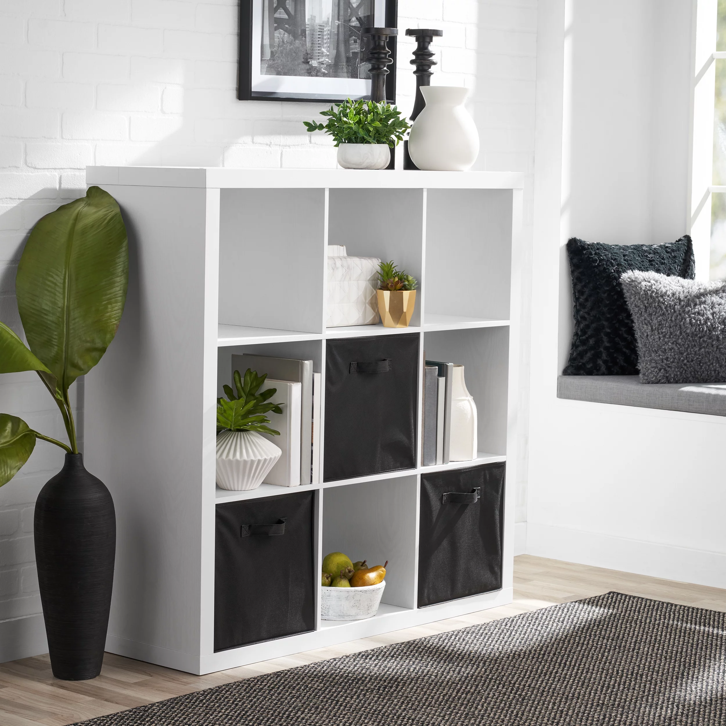 Better Homes & Gardens 9-Cube Storage Organizer, Natural - Womvr