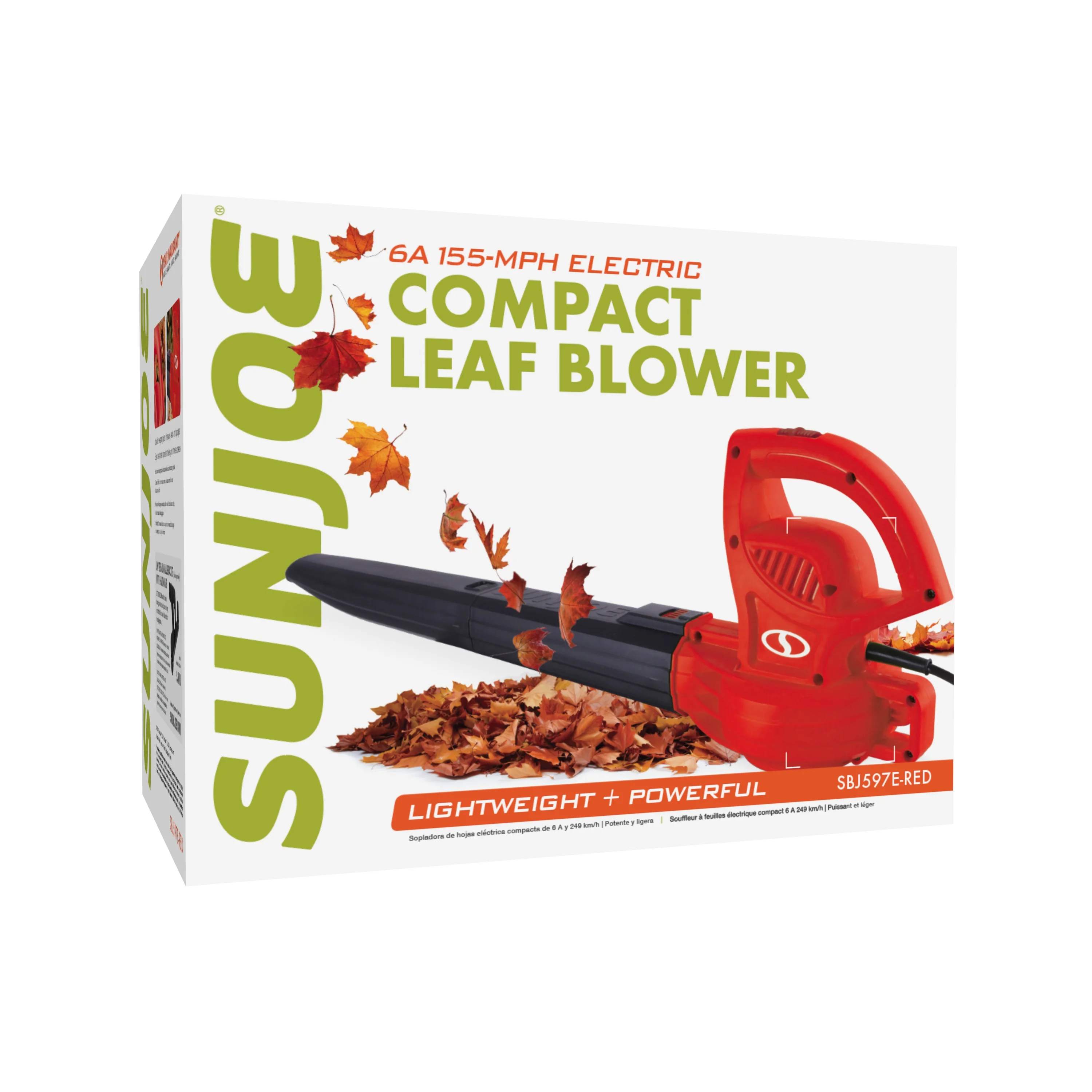 Sun Joe All-Purpose Electric Leaf Blower, 6-Amp, 155-mph, 260-CFM - Green - Womvr