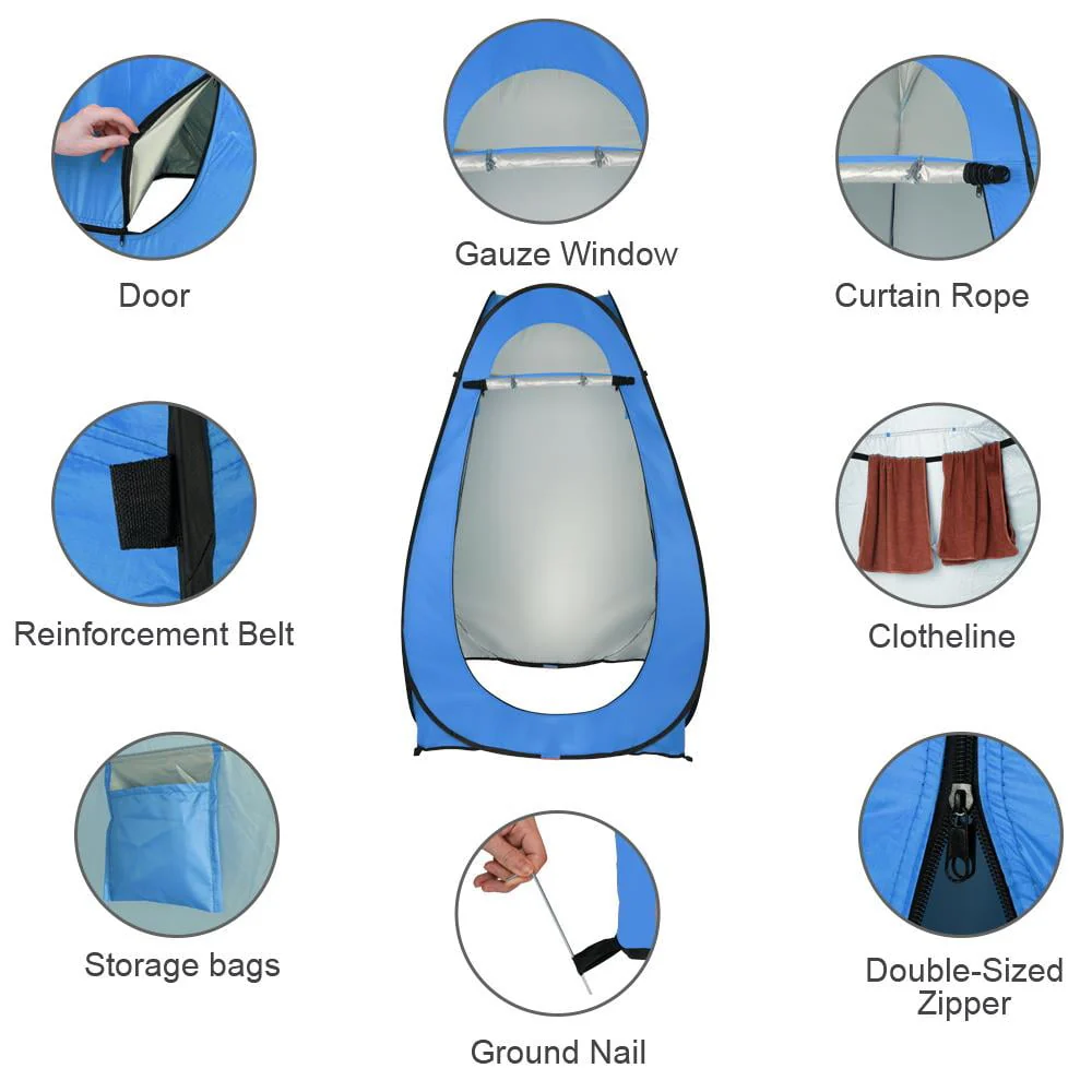 Zimtown Pop up Dressing Tent Portable Outdoor Privacy Shower Blue - Womvr