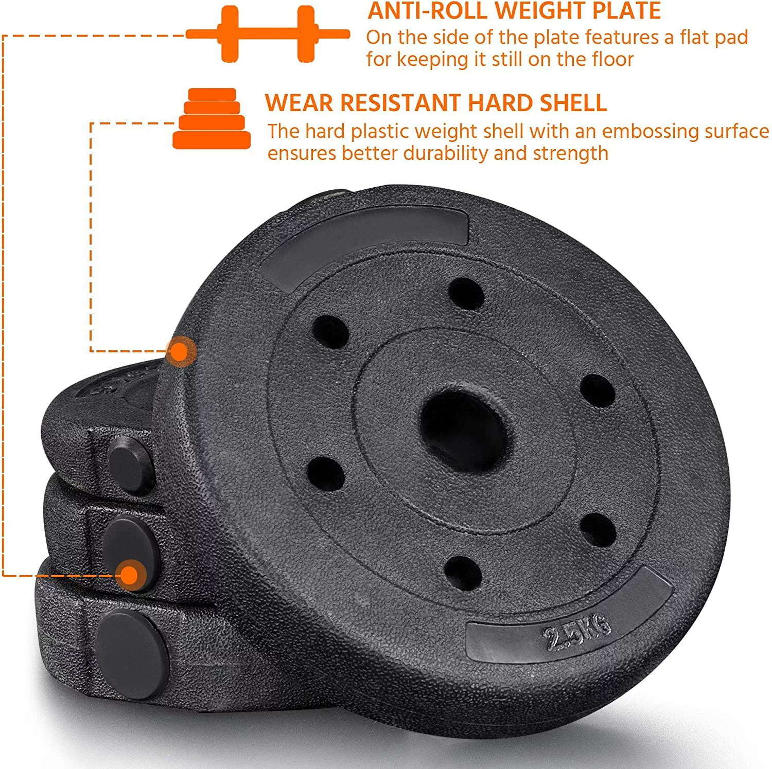 Dumbbells Weight Set 44LB/66LB Adjustable Dumbbell Weights Exercise & Fitness Equipment for Women & Men Gym Home Strength Bodybuilding Training - Womvr