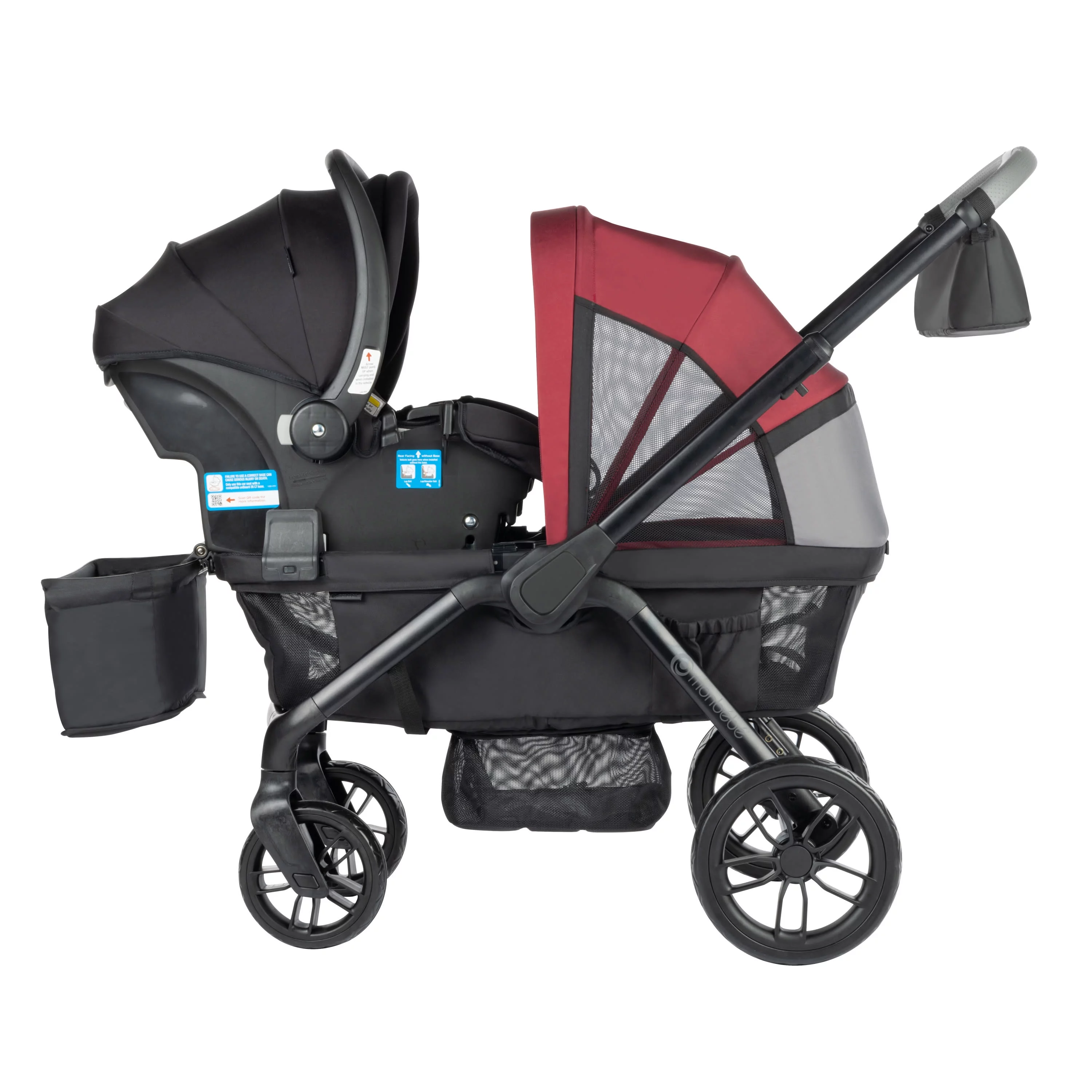 Monbebe Everyday Outings Wagon Stroller, Cobblestone Grey - Womvr