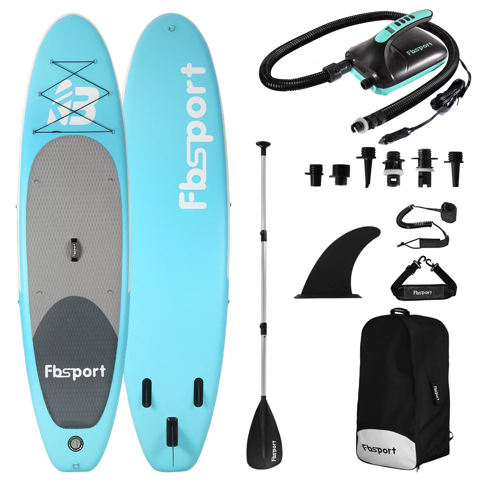 Fbsport Inflatable Elextric Paddle Board, Stand UP Paddleboard 11' Length with Electric Pump SUP Accessories - Womvr