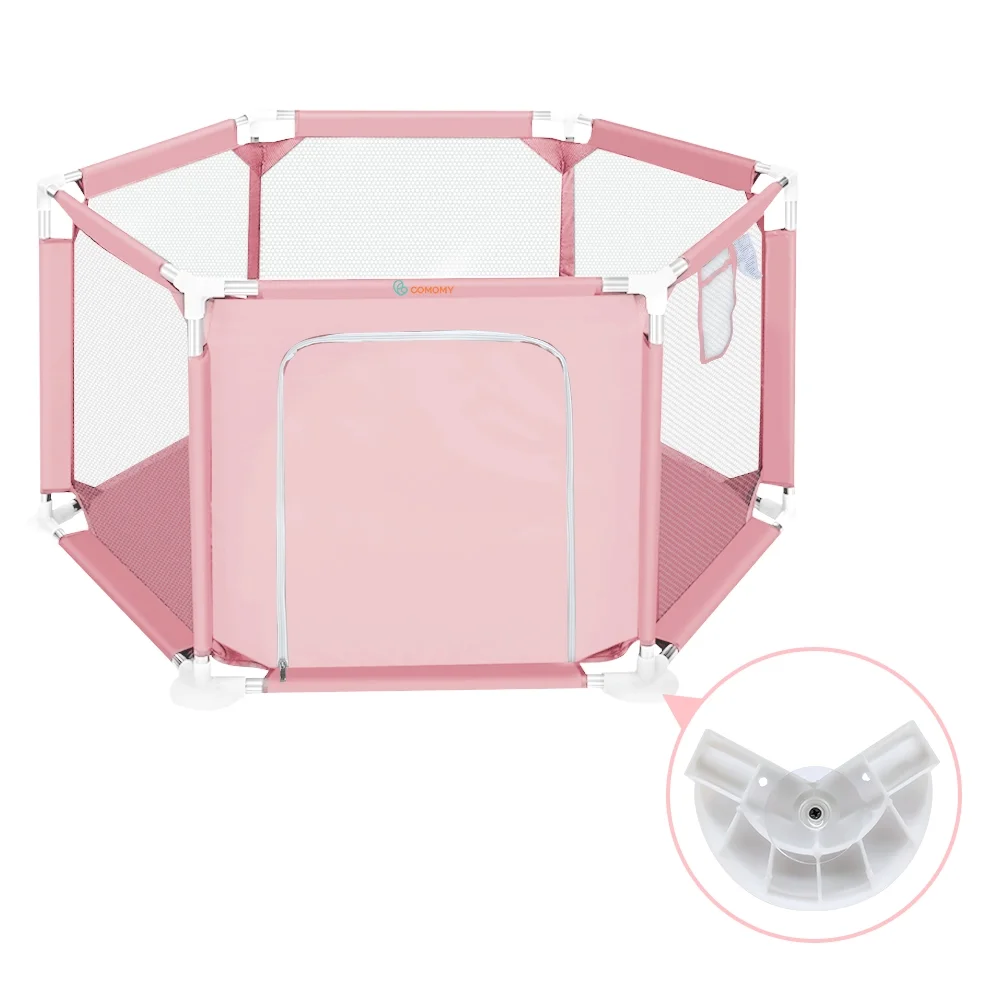 Baby Playpen, Travel Baby Playards, Baby Play Yard, 6Panels Portable Infant Play Game Area,Blue - Womvr