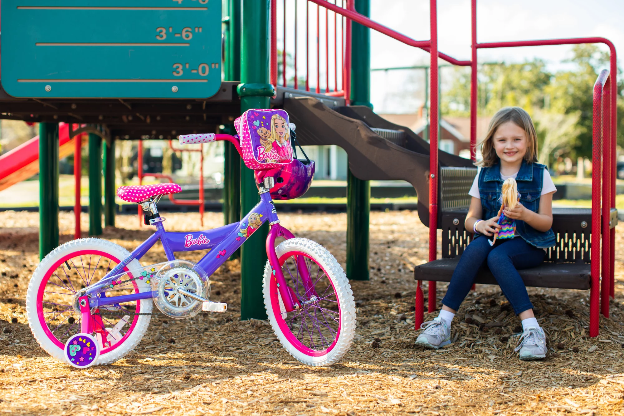 Dynacraft Barbie 16-Inch Girls BMX Bike For Age 5-7 Years - Womvr