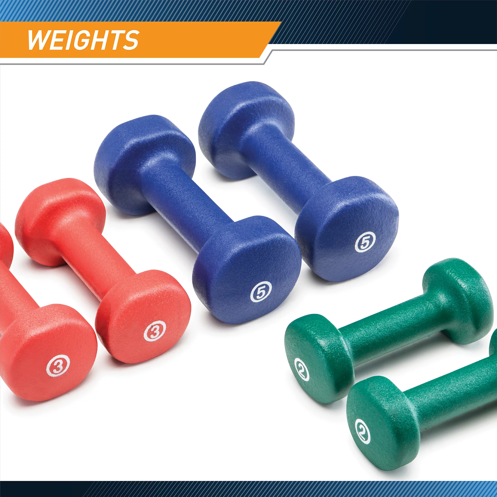 Marcy 3-Pair Neoprene Dumbbell Set. NDS-21.1 - Womvr