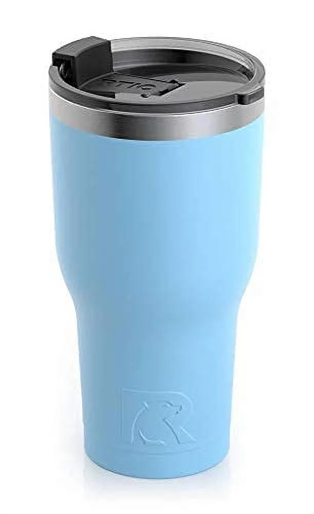 RTIC 30 OZ Insulated Tumbler Stainless Steel Coffee Travel Mug with Lid, Spill Proof, Hot Beverage and Cold, Portable Thermal Cup for Car, Camping, Deep Harbor - Womvr