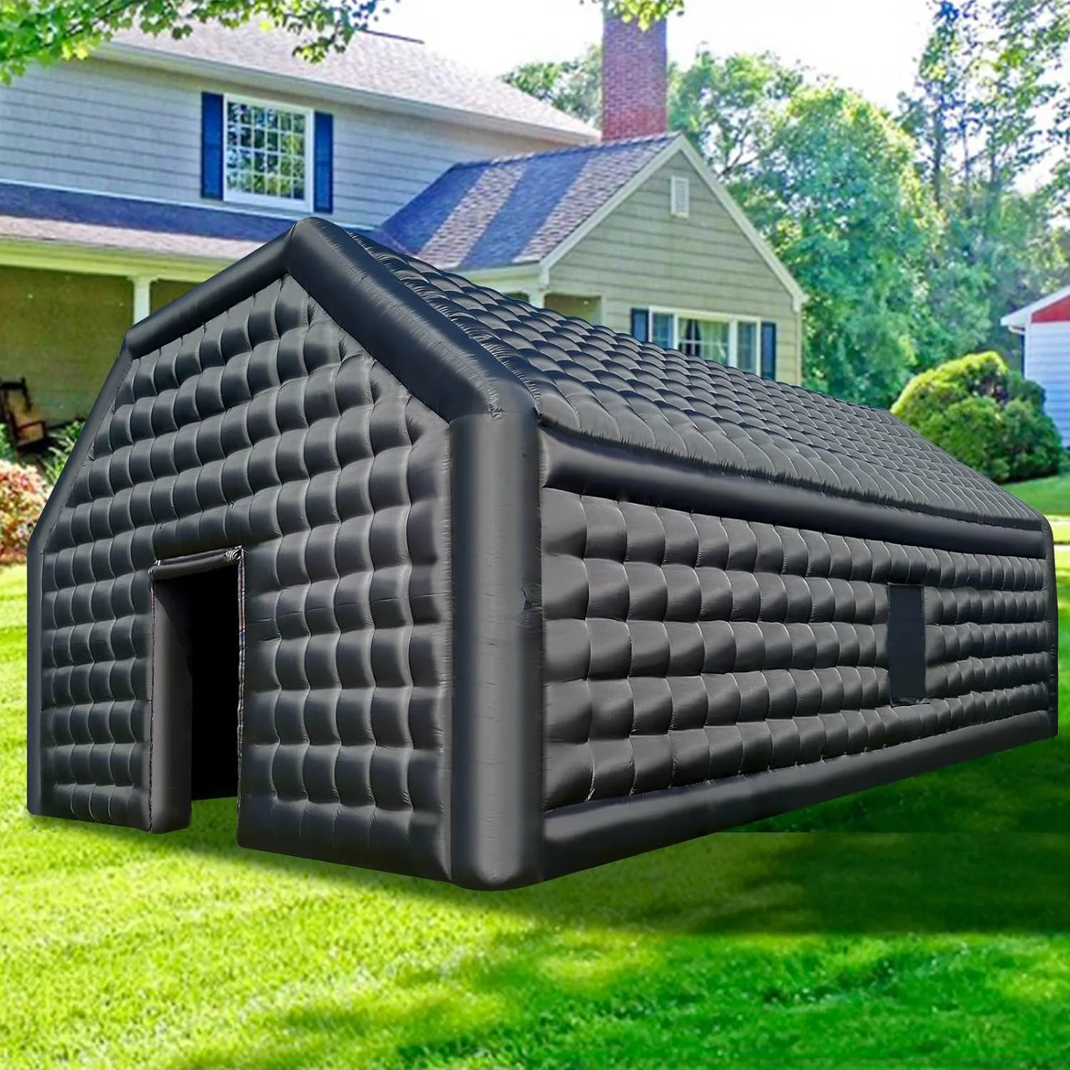 WARSUN Large Black Inflatable Night Club 30x20x13Ft Inflatable Party Tent with Logo Area Disco Cube Gazebo Event House - Womvr