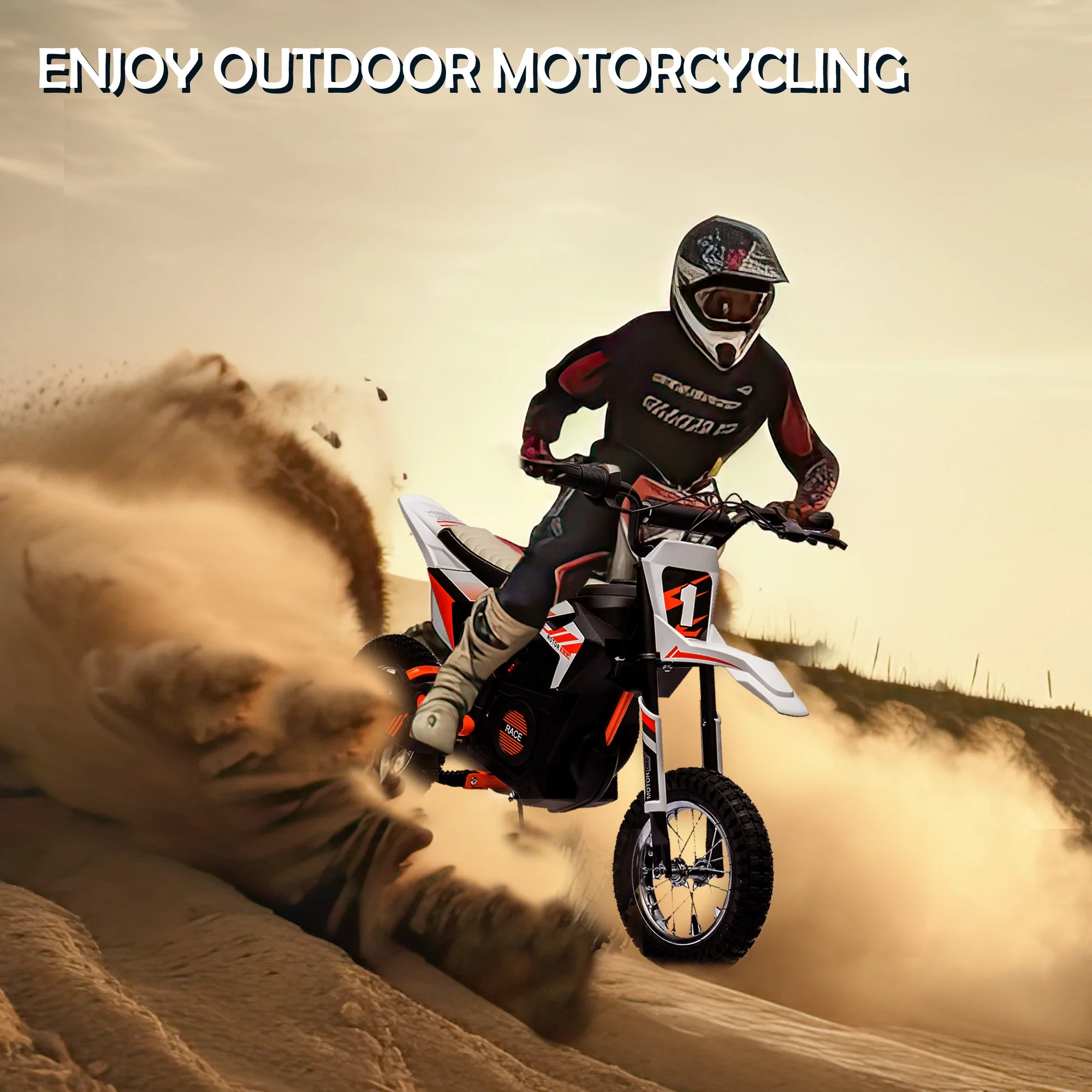 NEECHIPRO Electric Dirt Bike, 24V Electric Motorcycle Ride on Bicycle for Teens Age 13+,250W 13mph Max Speed,White - Womvr