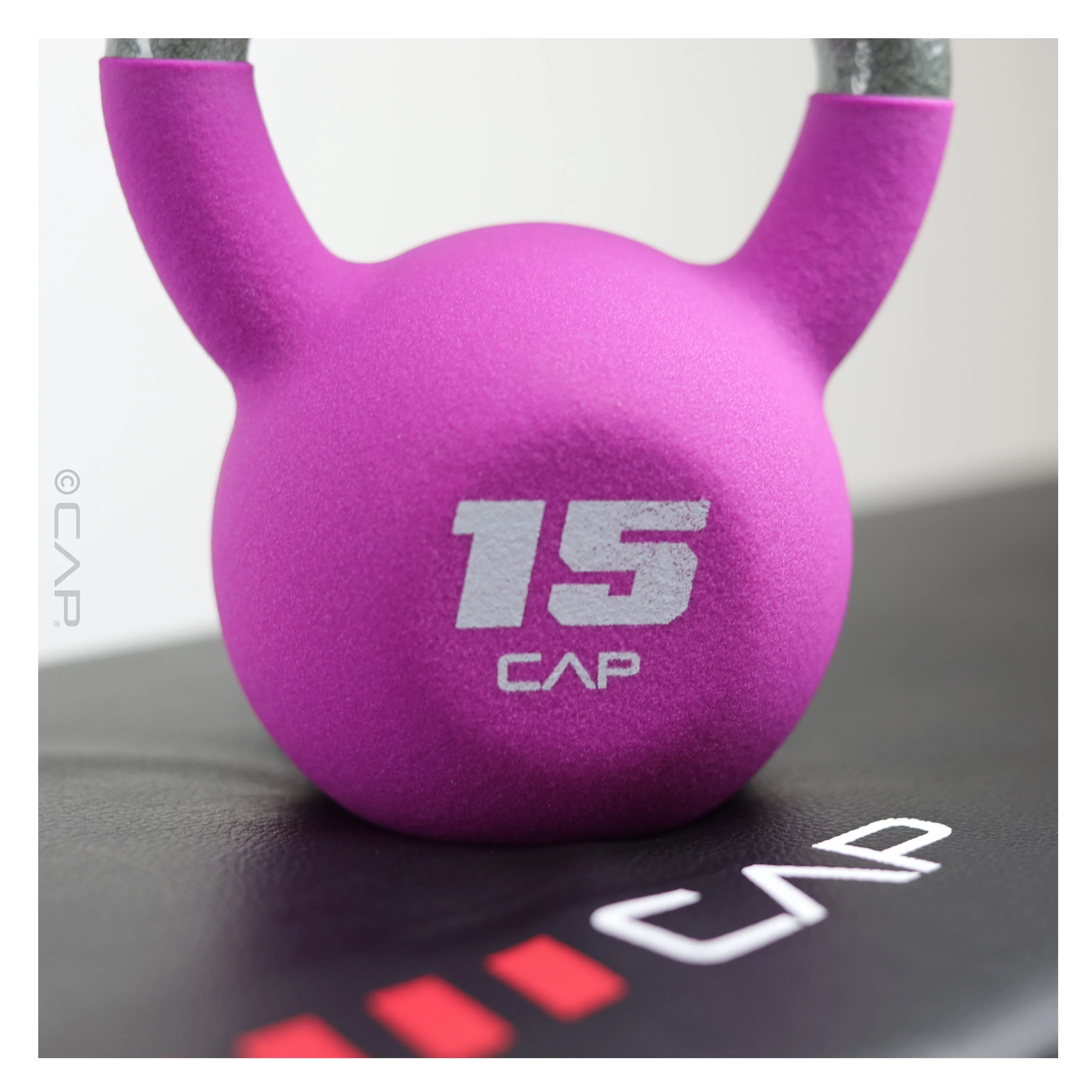 CAP, 10lb Neoprene Coated Kettlebell, Orange - Womvr