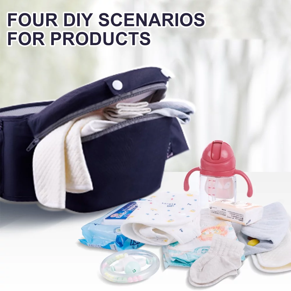 JUMPER Baby Carrier 6 in 1 Convertible Baby Carrier with Hip Seat for Newborn to Toddler, Red - Womvr