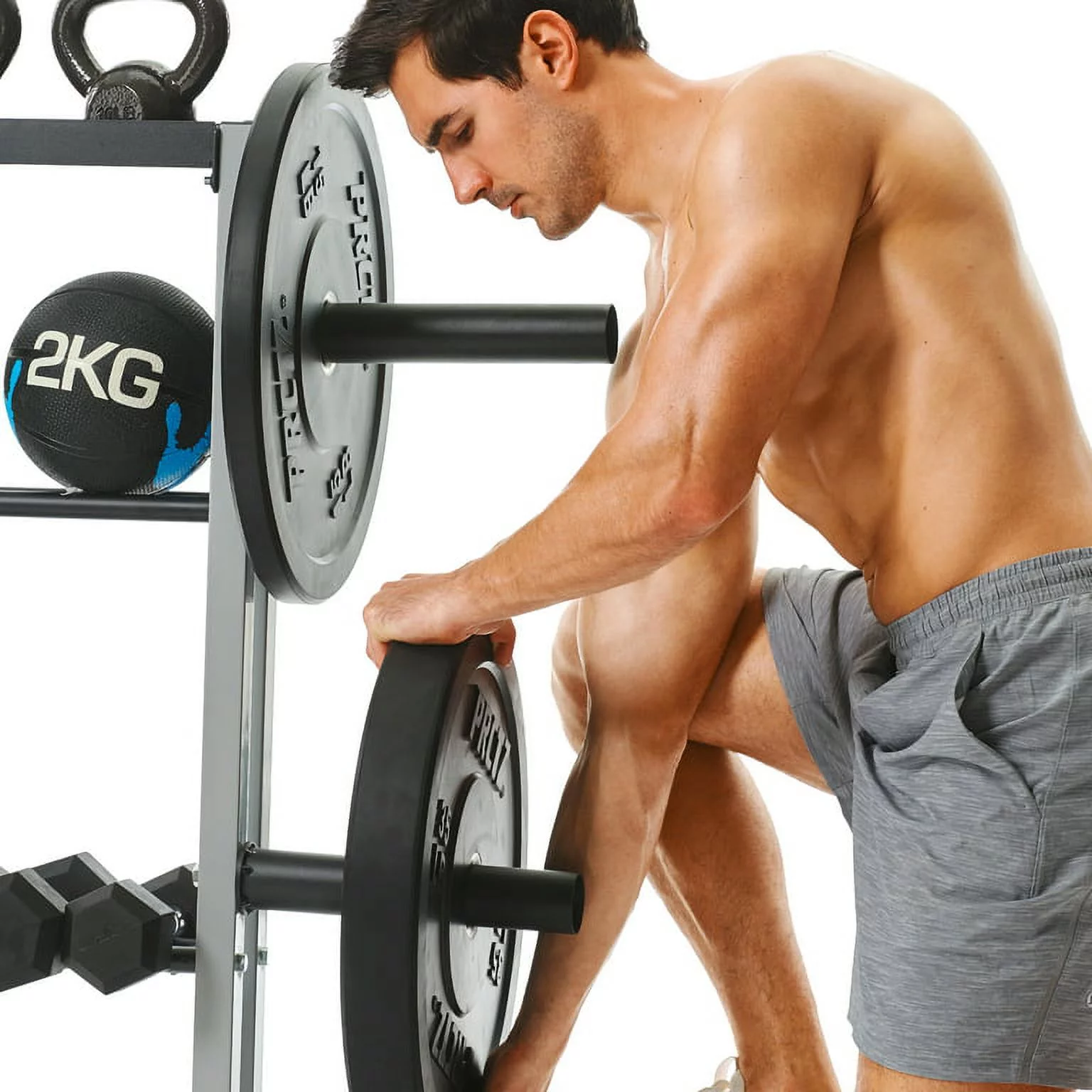 PRCTZ 45 lb Bumper Plate Weight, Fits 2