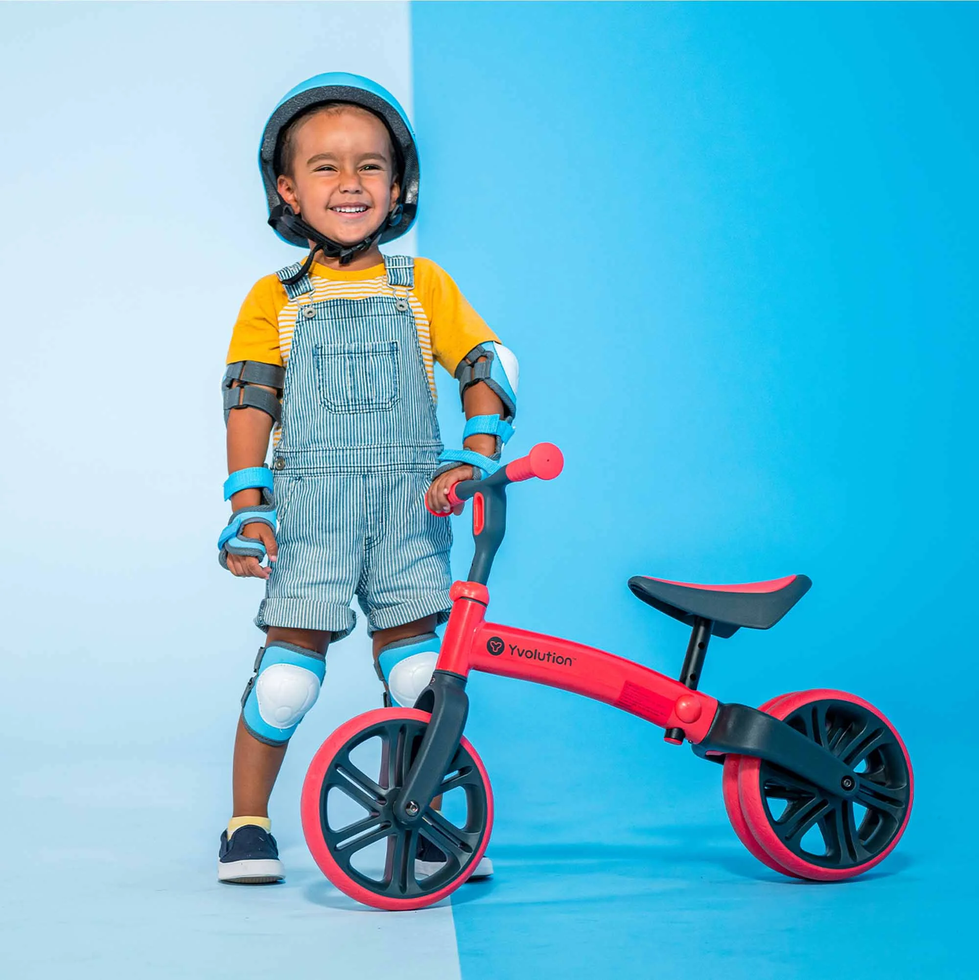 Yvolution Toddler Balance Bike 9'' Wheel (Blue) Boys and Girls, 18 Months to 3 Years Old - Womvr