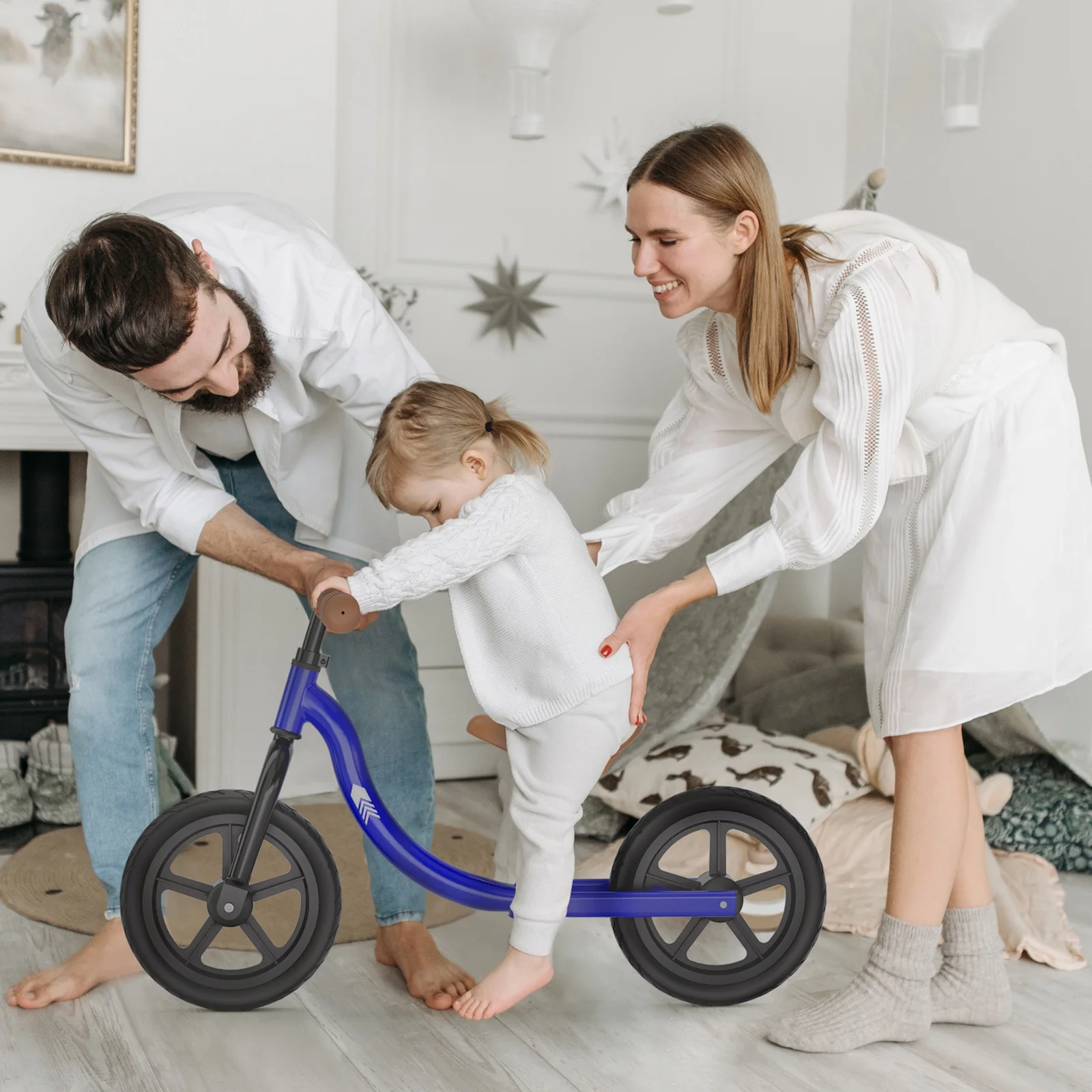 KORIMEFA Toddler Balance Bike - Lightweight Toddler Bike for 2, 3, 4, 5 Year Old Boys and Girls - No Pedal Bikes for Kids with Adjustable Handlebar and seat - Aluminium, EVA Tires - Training Bike - Womvr