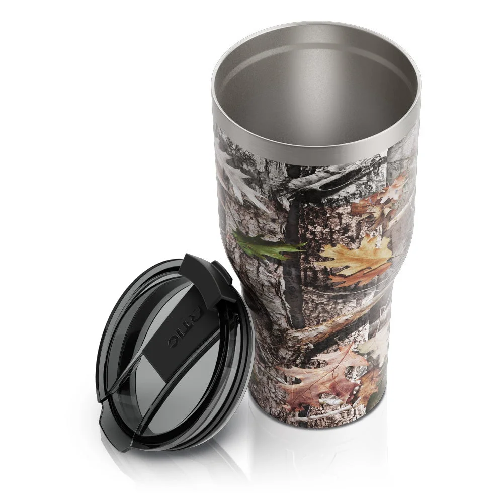 RTIC 30 OZ Insulated Tumbler Stainless Steel Coffee Travel Mug with Lid, Spill Proof, Hot Beverage and Cold, Portable Thermal Cup for Car, Camping, Deep Harbor - Womvr