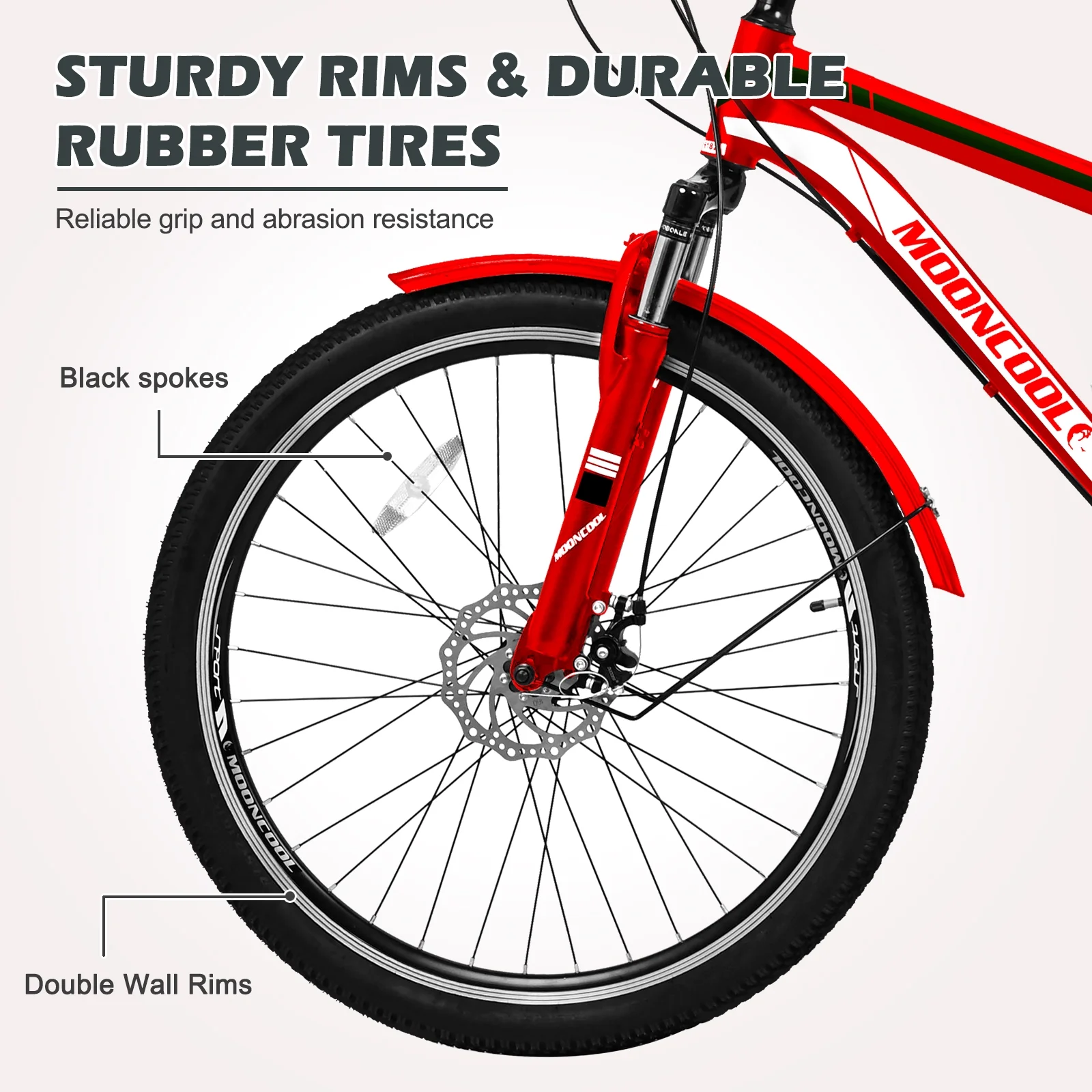 Docred Adult Tricycle, 7 Speed Three Wheel Mountain Bike, 24/26/27.5 inch Adults Trikes ,Load capacity 420 lbs - Womvr