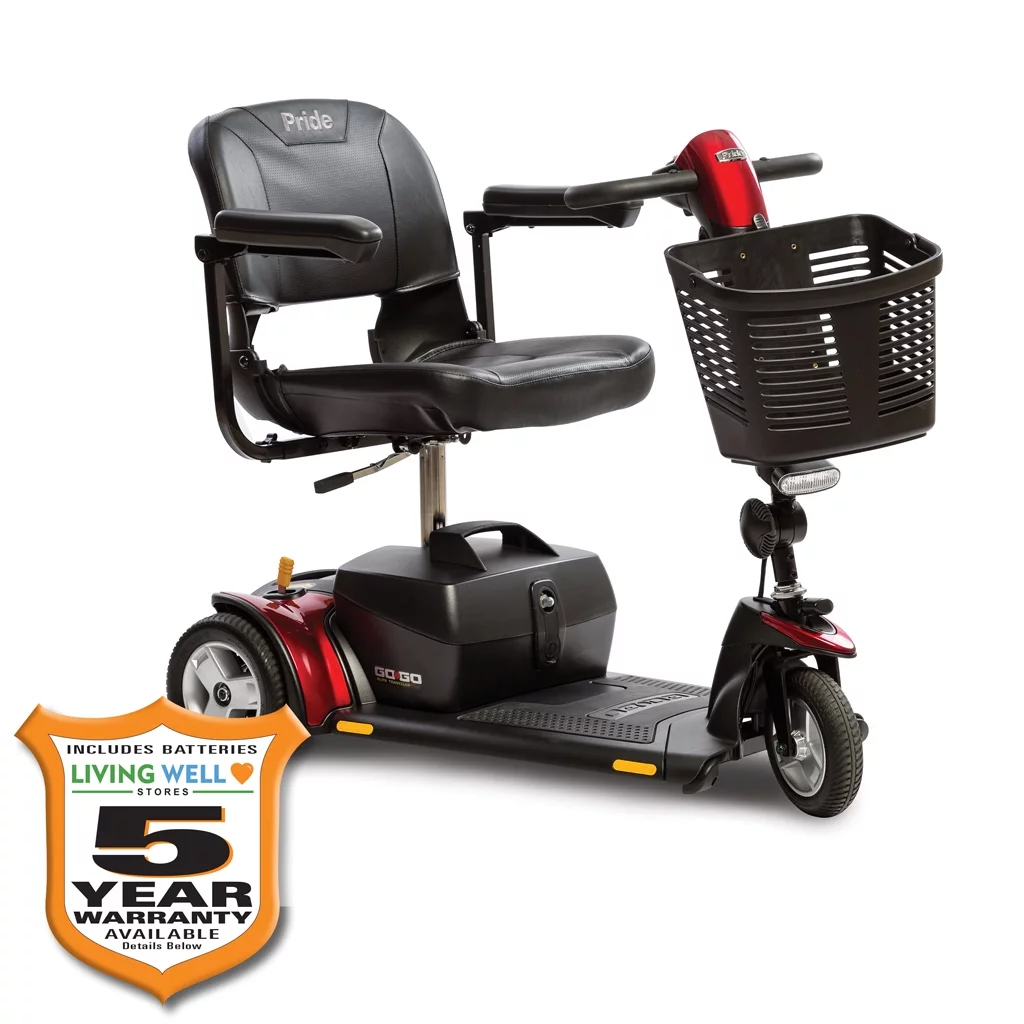 Pride Mobility GoGo Elite Traveller Plus 3 Wheel Scooter w/ Avail Ext Warr - Womvr