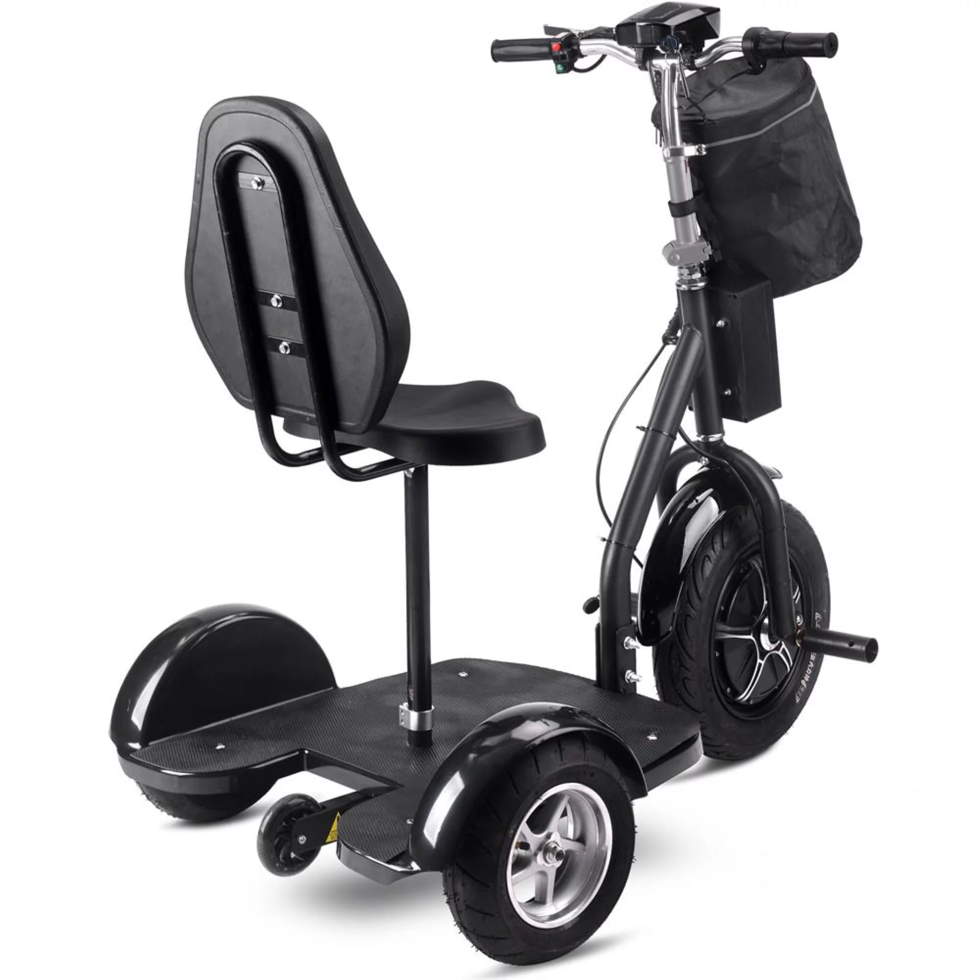 MotoTec MT-TRK-1000-Lithium-Black Electric Trike 48V 1000W Lithium Electric Scooter, Black - Womvr