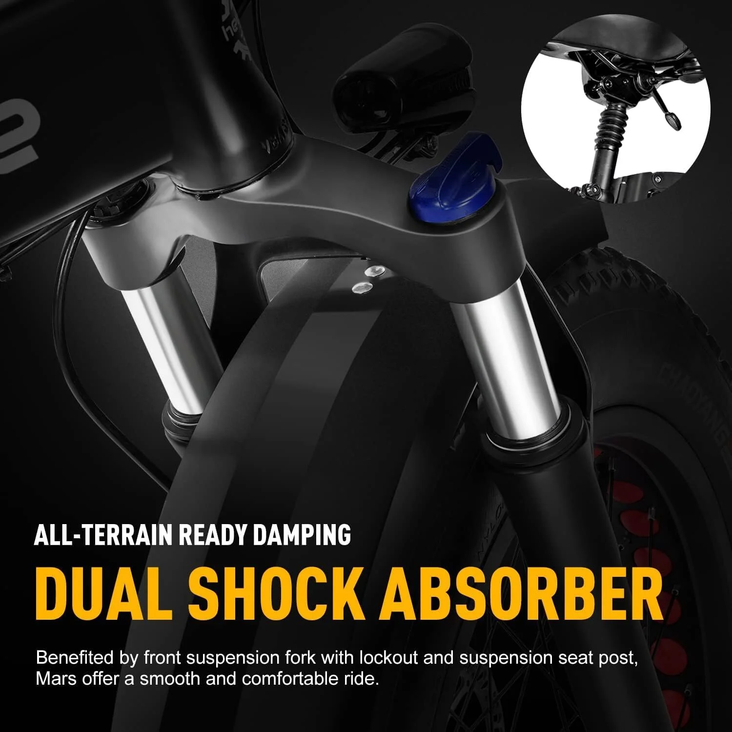 Heybike Mars Electric Bike for Adults with 500W Motor, 600WH Removable Battery, Foldable 20