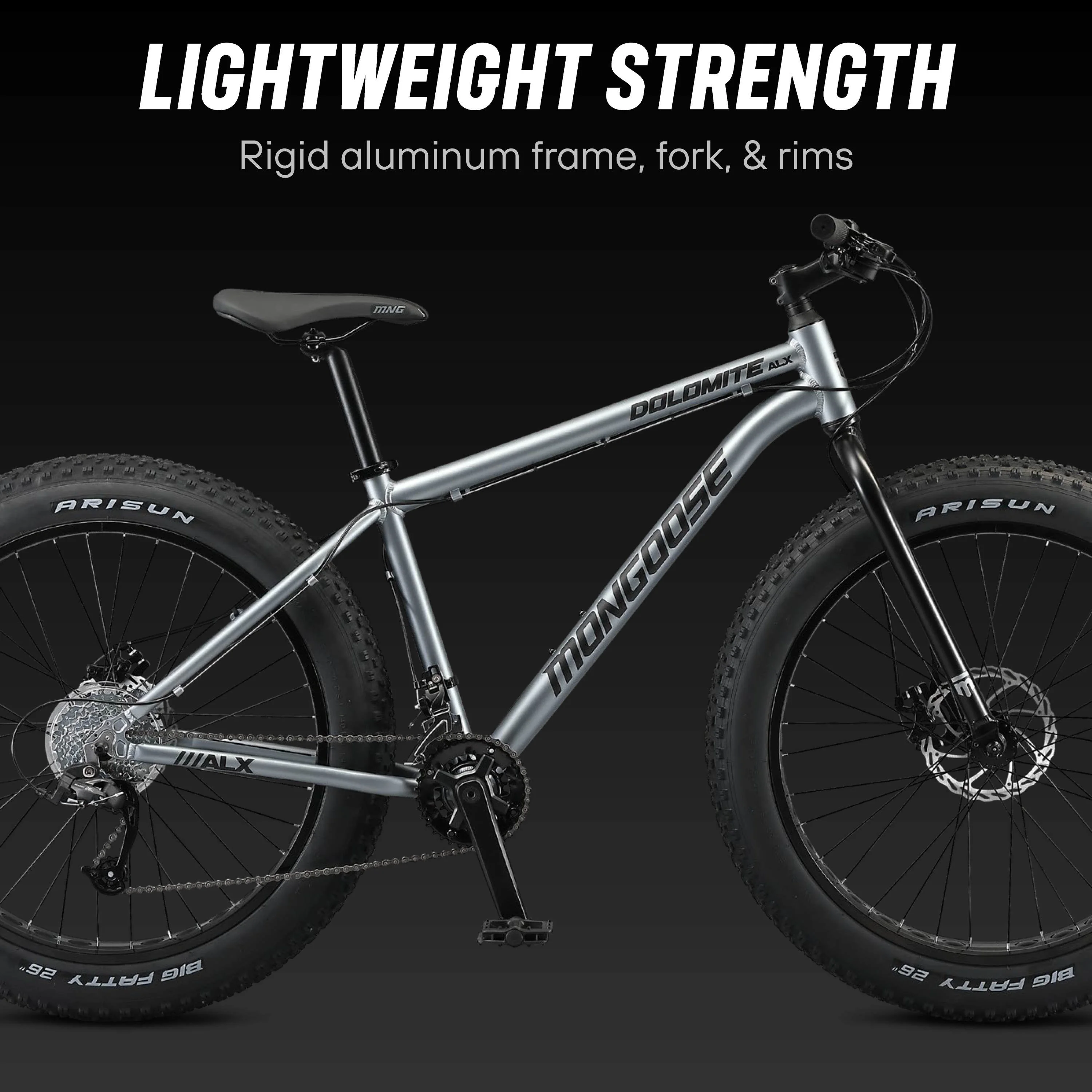 Mongoose 26-in. Dolomite ALX Unisex Fat Tire Mountain Bike, Gray - Womvr