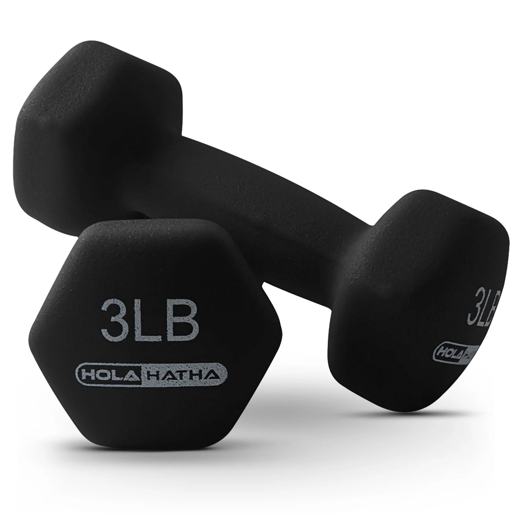 HolaHatha 2, 3, and 5 Pound Neoprene Dumbbell Free Weight Set with Rack - Womvr