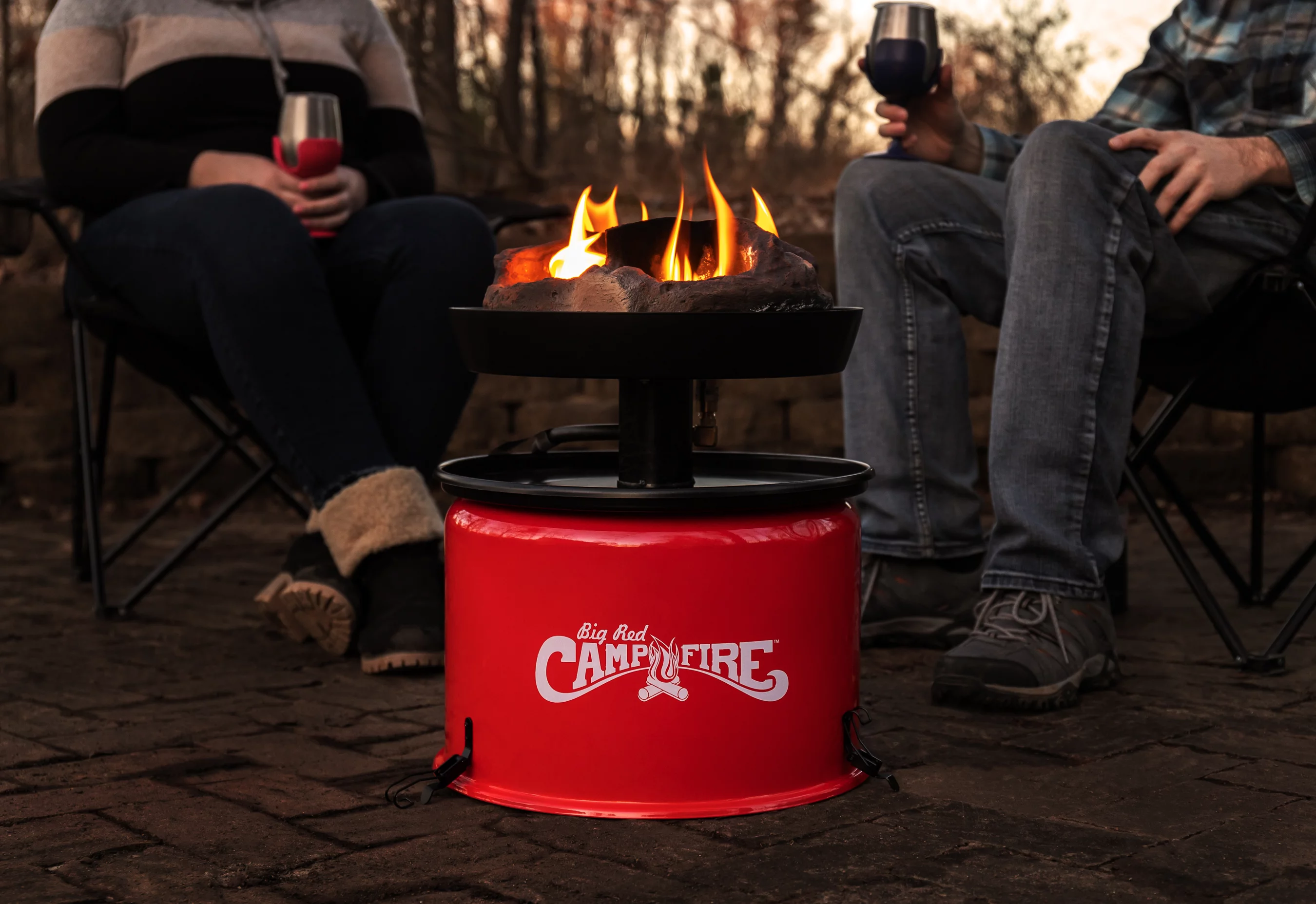 Camco 58035 Big Red Campfire, Approved for RV Campgrounds, Includes 10-Foot Propane Hose - Womvr
