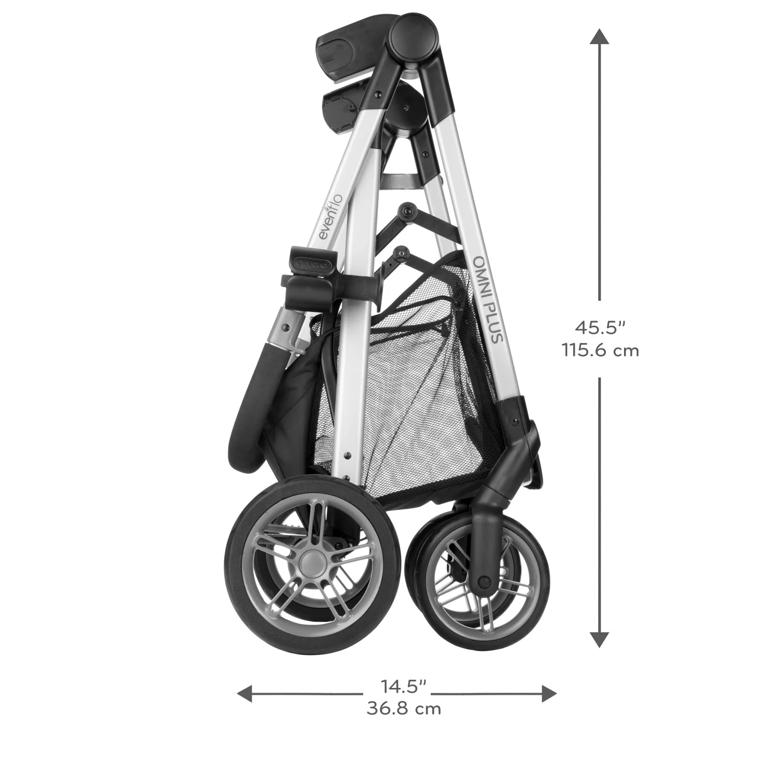 Evenflo Omni Plus Modular Travel System with LiteMax Sport Infant Car Seat, Mylar Gray, Unisex - Womvr