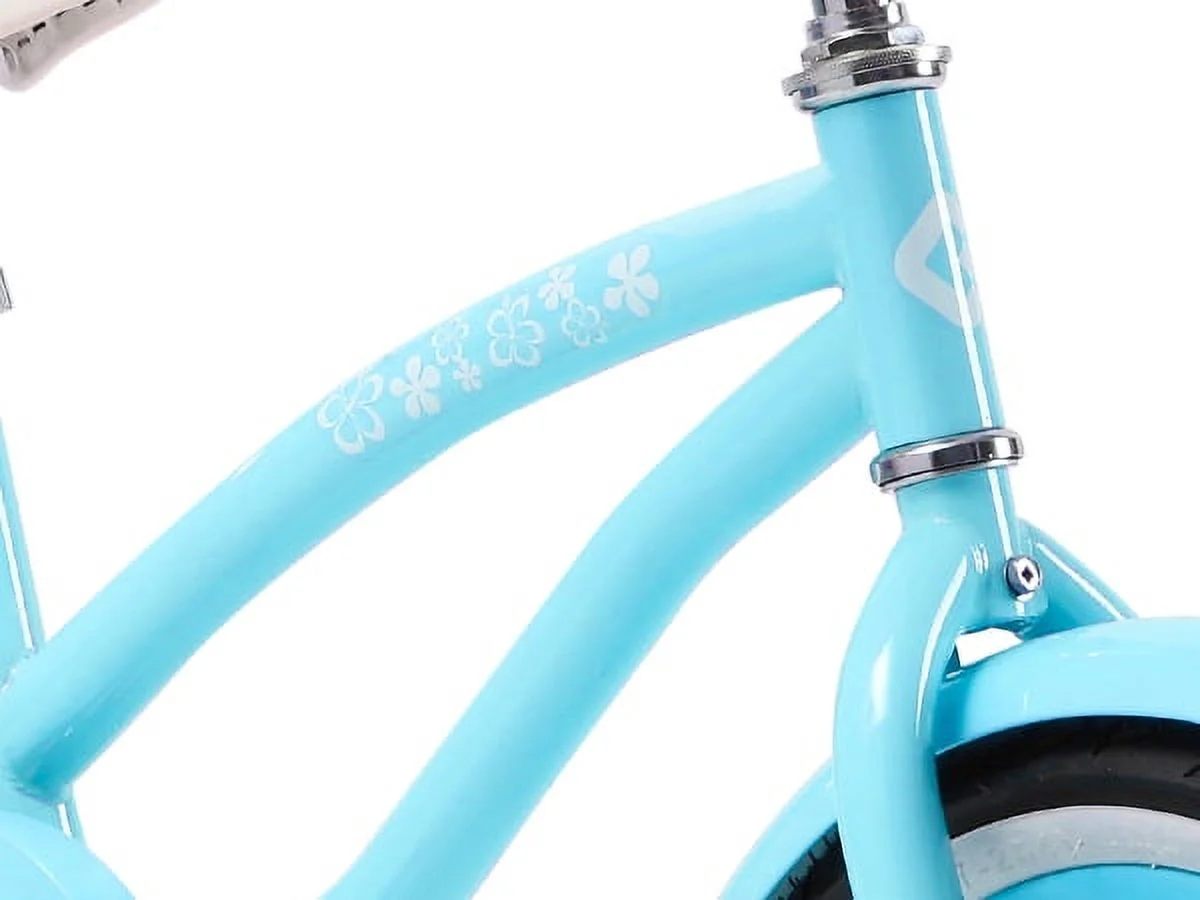 Glerc 16 inch Kids Cruiser Girls Bike for Child 4-7 Years,Mint Green - Womvr