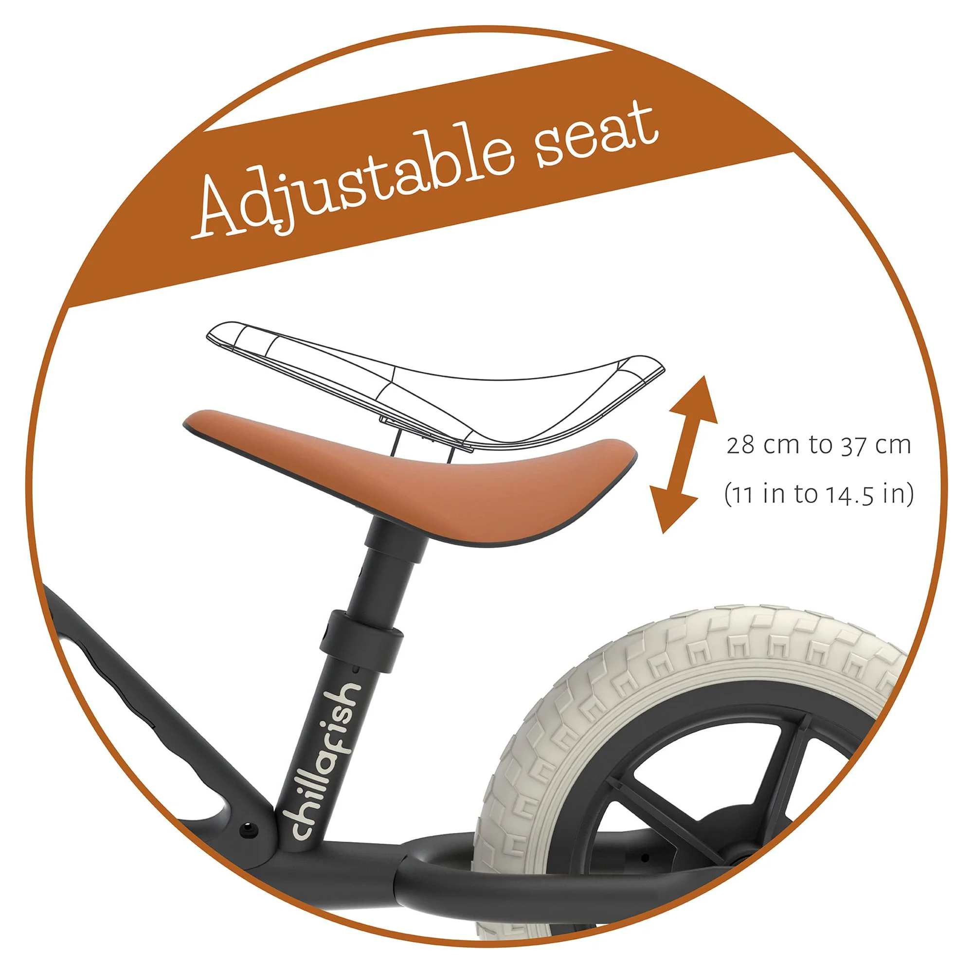 Chillafish Charlie lightweight toddler balance bike with carry handle, adjustable seat and handlebar, puncture-proof 10-inch wheels, for kids 18-48 months, Red - Womvr