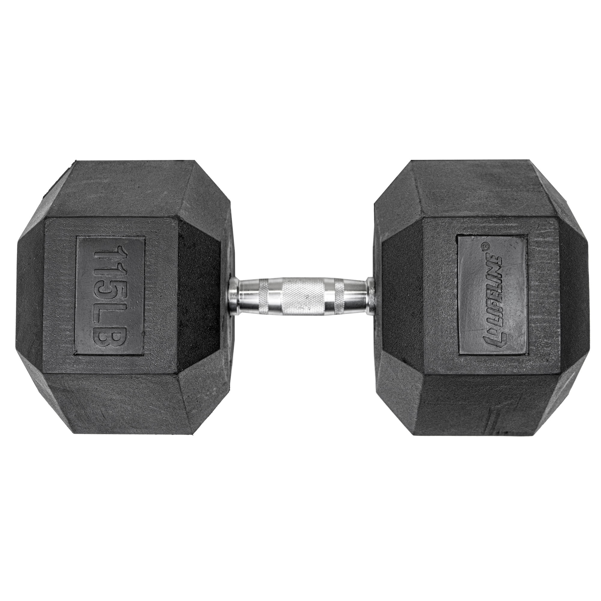 Lifeline Fitness Premium Rubber Hex Dumbbell, Single, 40 lbs - Womvr