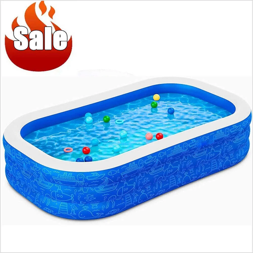 New INFLlatable Kids Swimming Paddling Pools Outdoor Garden Children Family Pools - Womvr