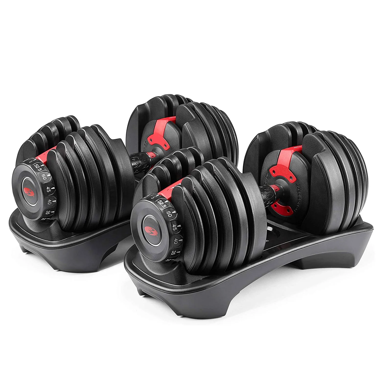 BowFlex SelectTech 552 Dumbbells, Adjustable, Pair, Free 2-Month JRNY Membership - Womvr