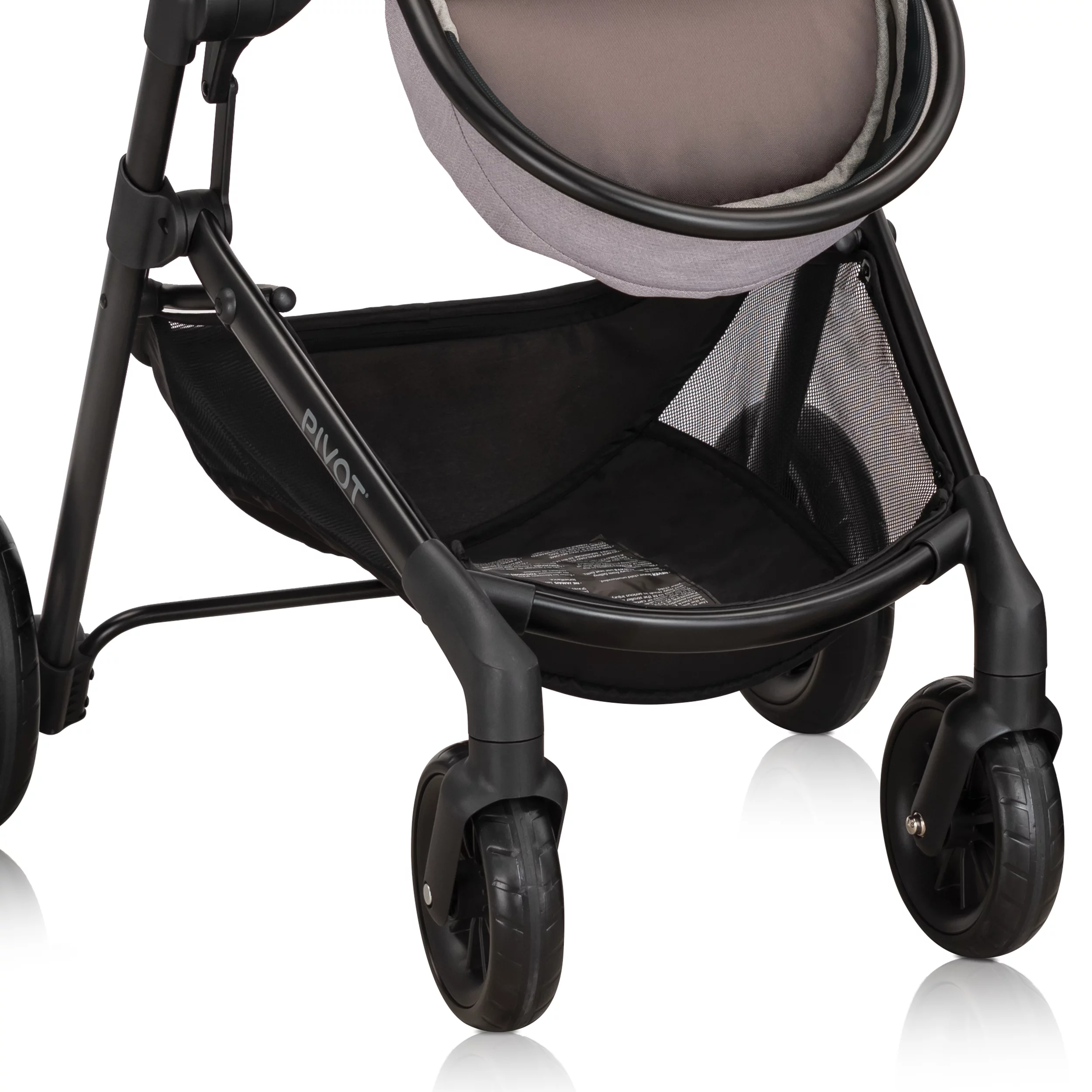 Pivot Modular Travel System with LiteMax Infant Car Seat with Anti-Rebound Bar (Casual Gray) - Womvr